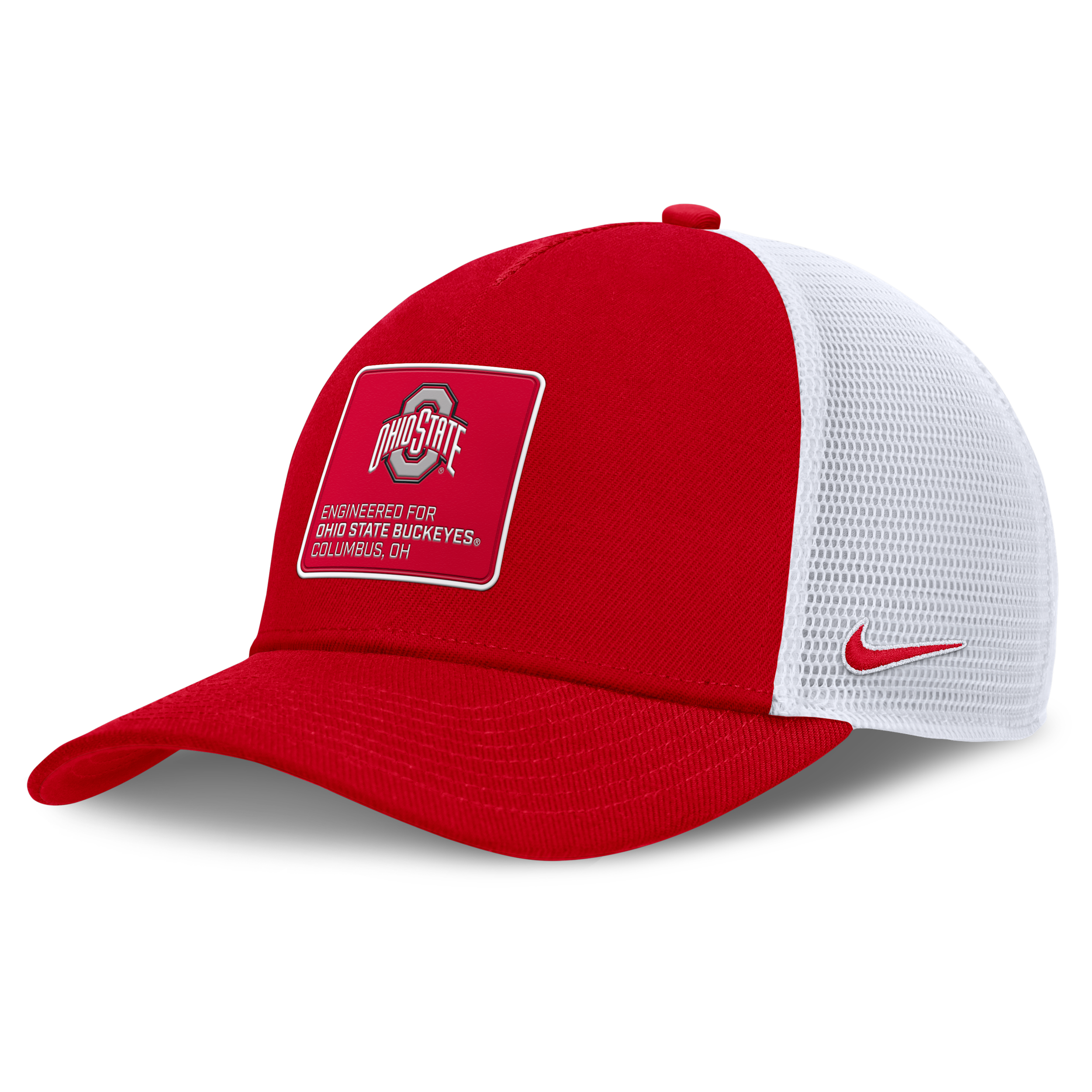 Nike Ohio State On-field Rise Engineered  Men's College Trucker Adjustable Hat In Red