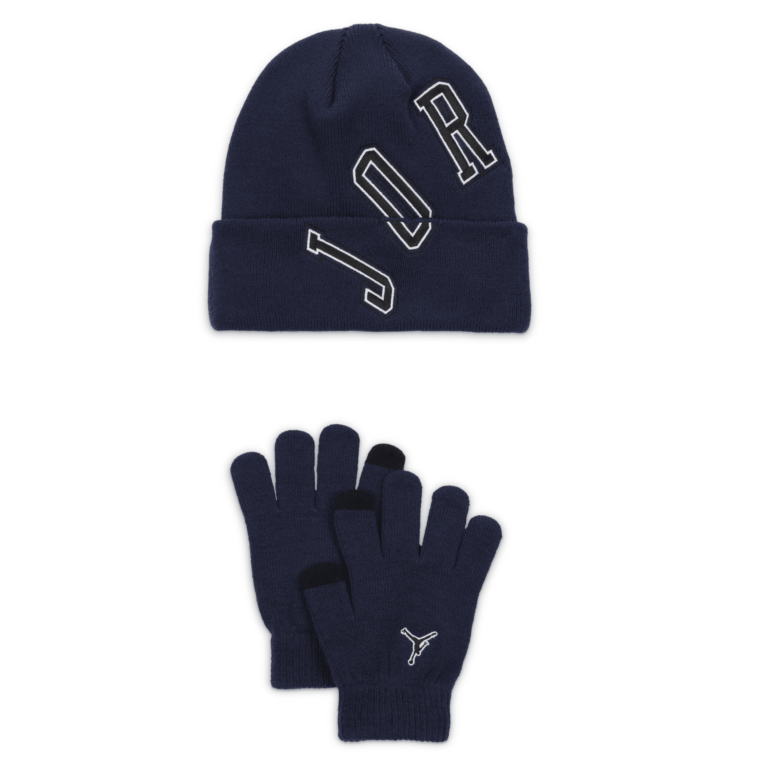 Jordan Big Kids' 2-piece Varsity Beanie Set In Blue