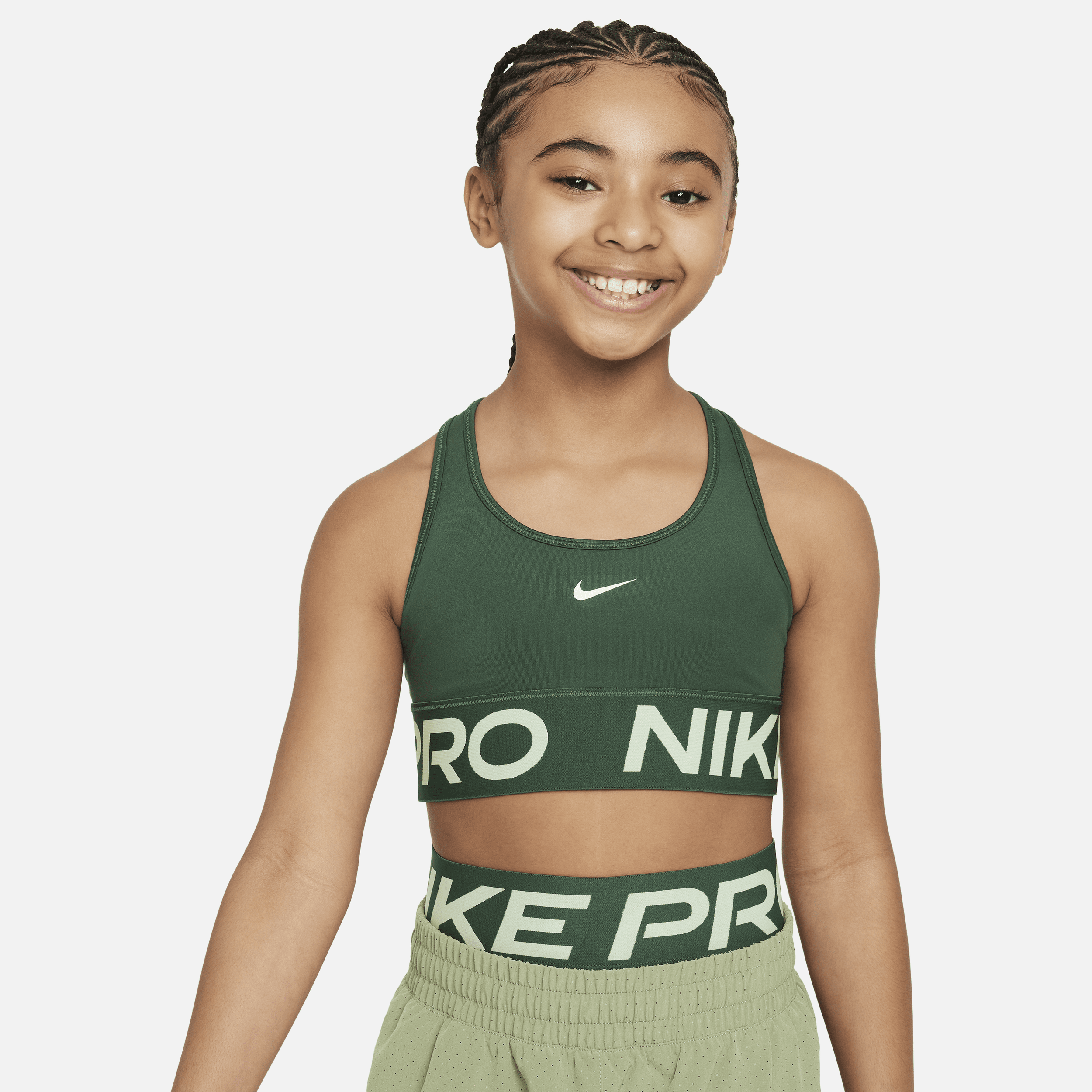 Nike Kids' Women's  Pro Swoosh Girls' Sports Bra In Green