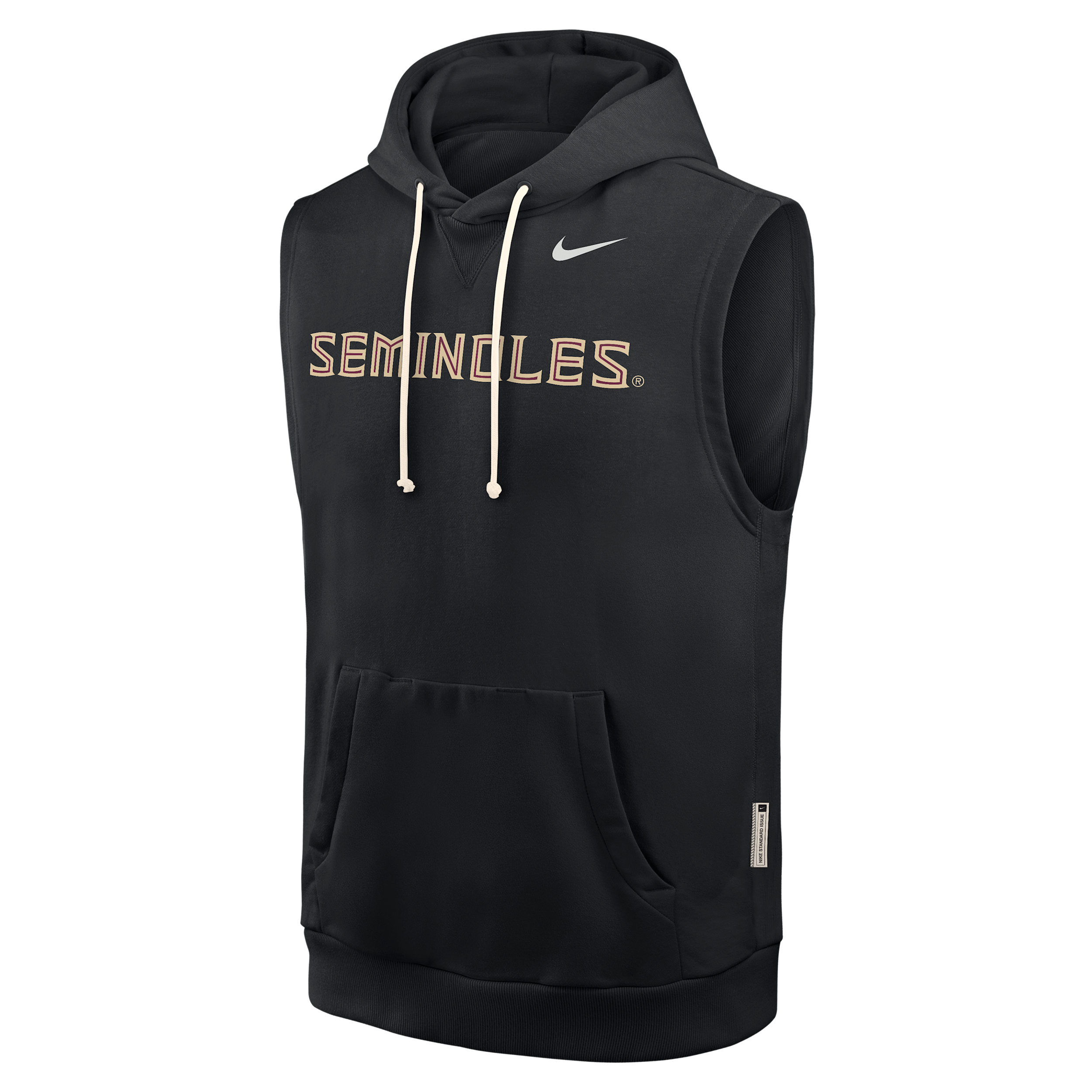 Florida State Sideline Nike Men's Dri-FIT College Sleeveless Pullover Hoodie in Black | 03B400AFTN-65K