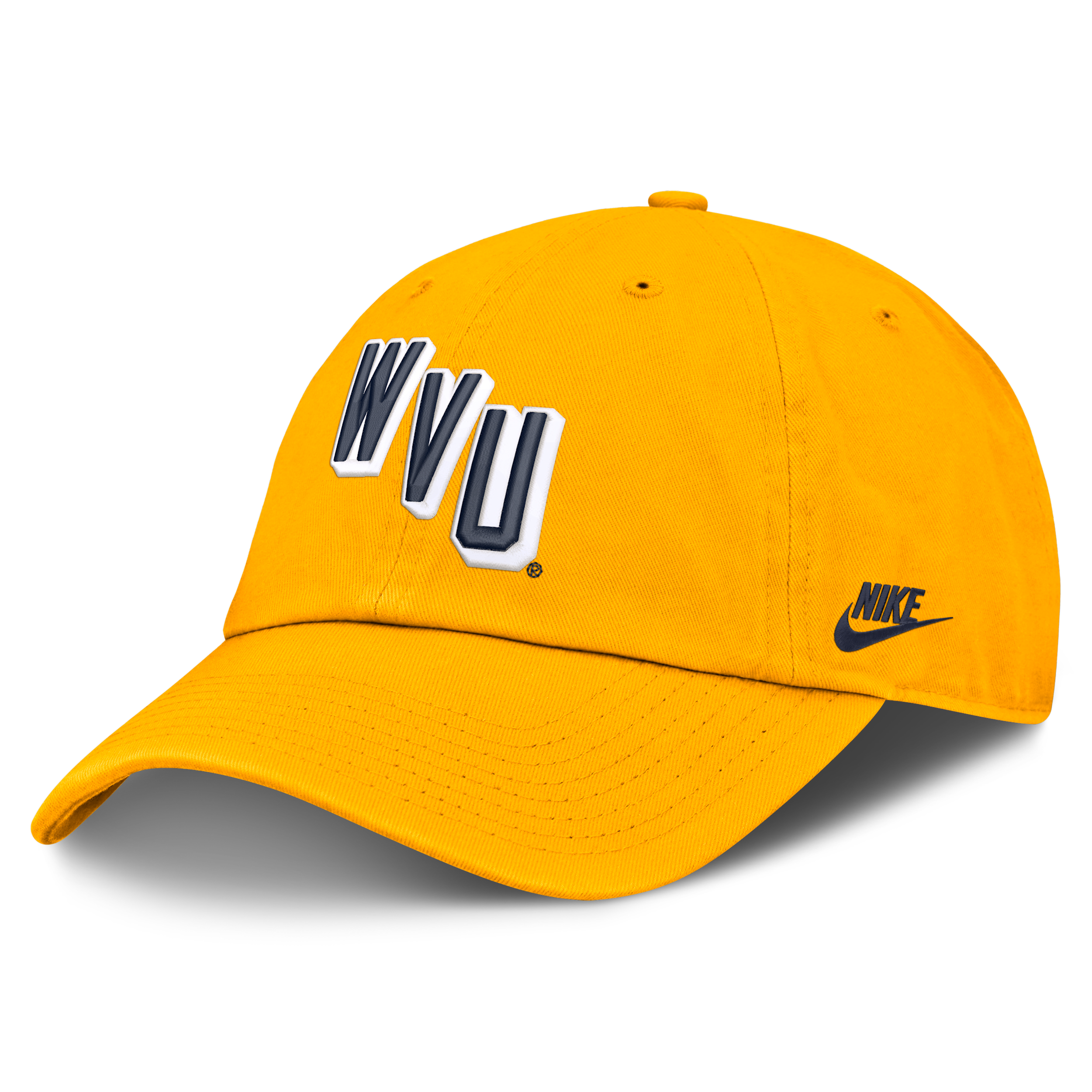 West Virginia Natural Club Nike Men's College Adjustable Hat in Yellow | NC0176IWVV-EYR