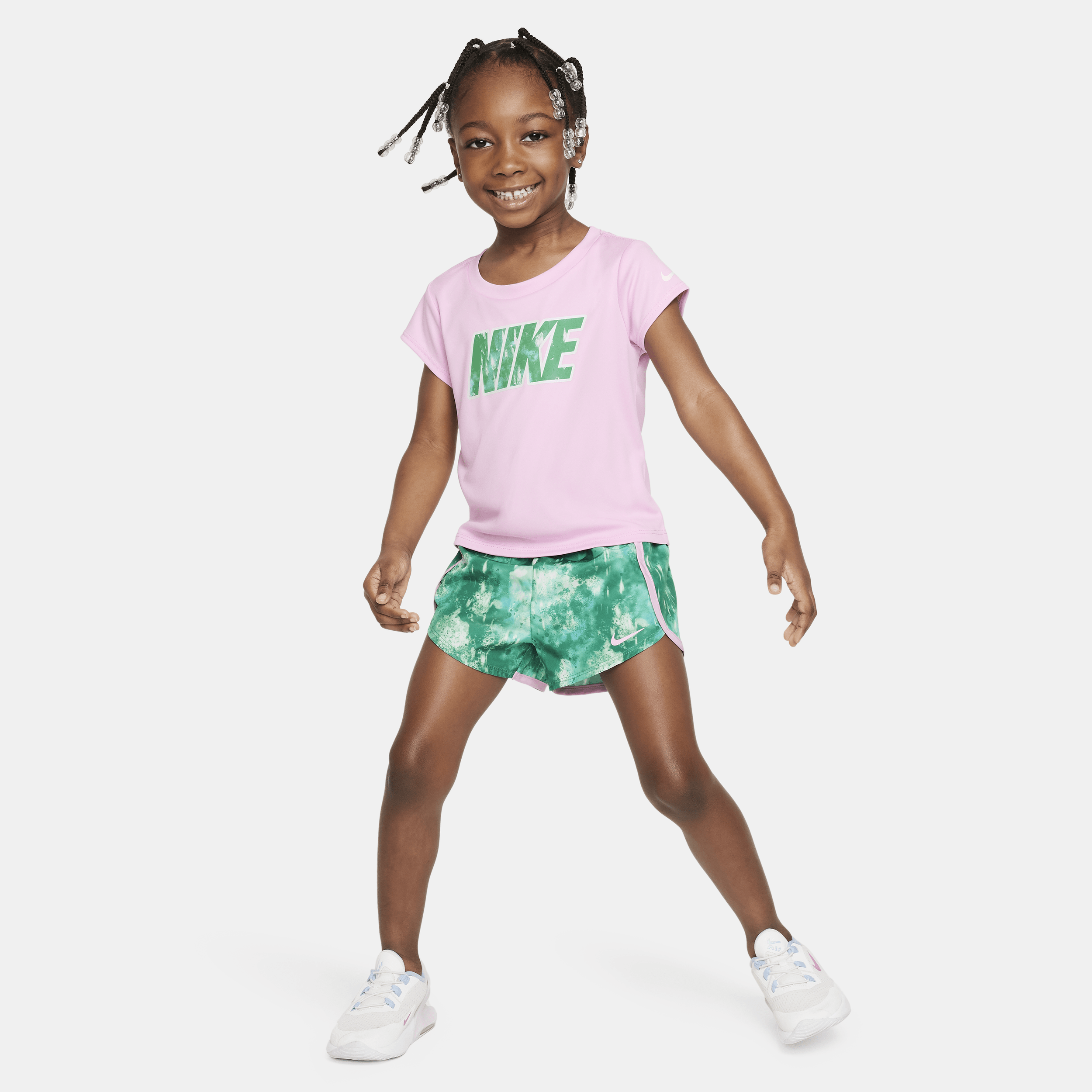 Nike Babies' Dri-fit Sprinter Toddler 2-piece Shorts Set In Green
