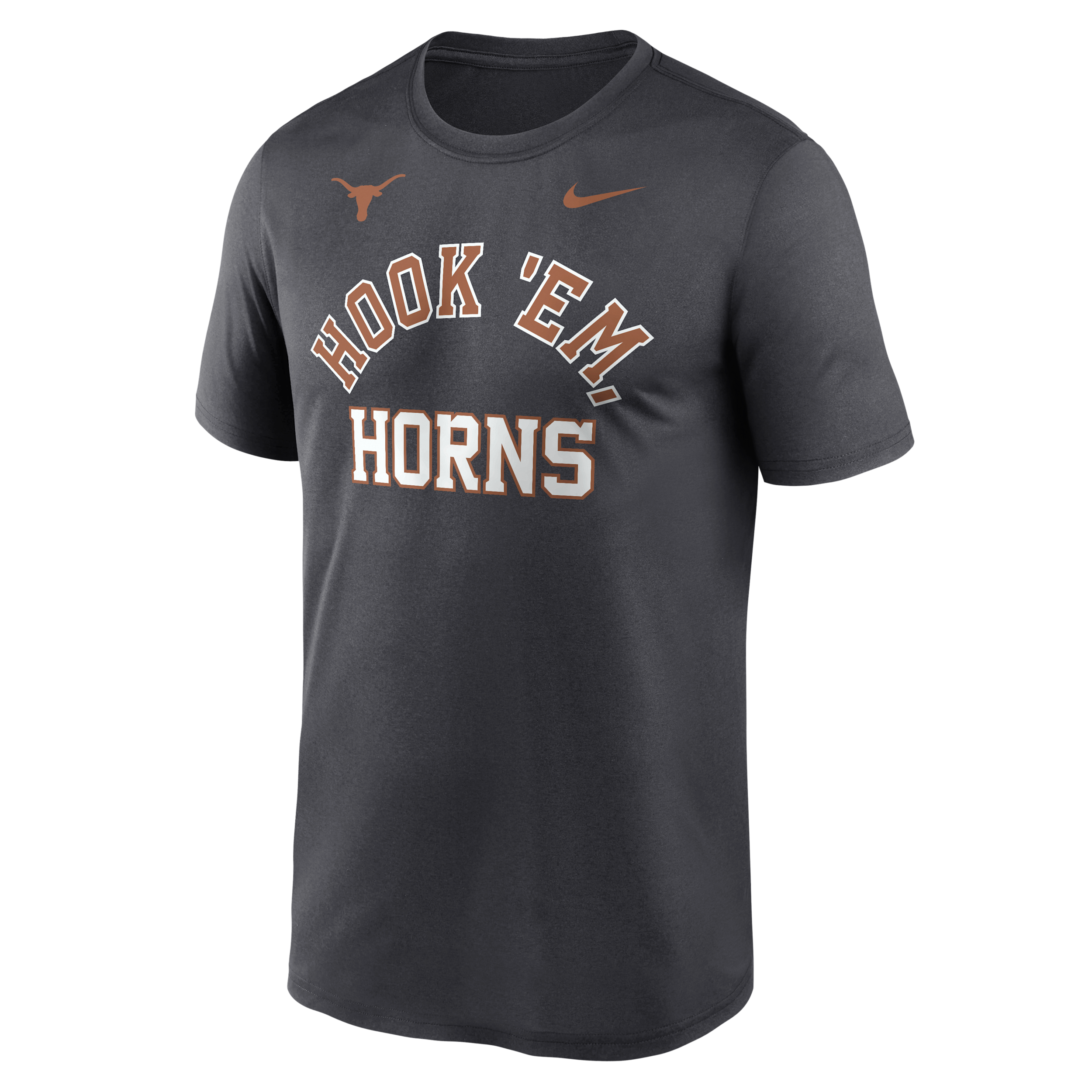 Nike Men's Anthracite Texas Longhorns Primetime Arch Mantra Legend Dri-fit T-Shirt - Anthracite