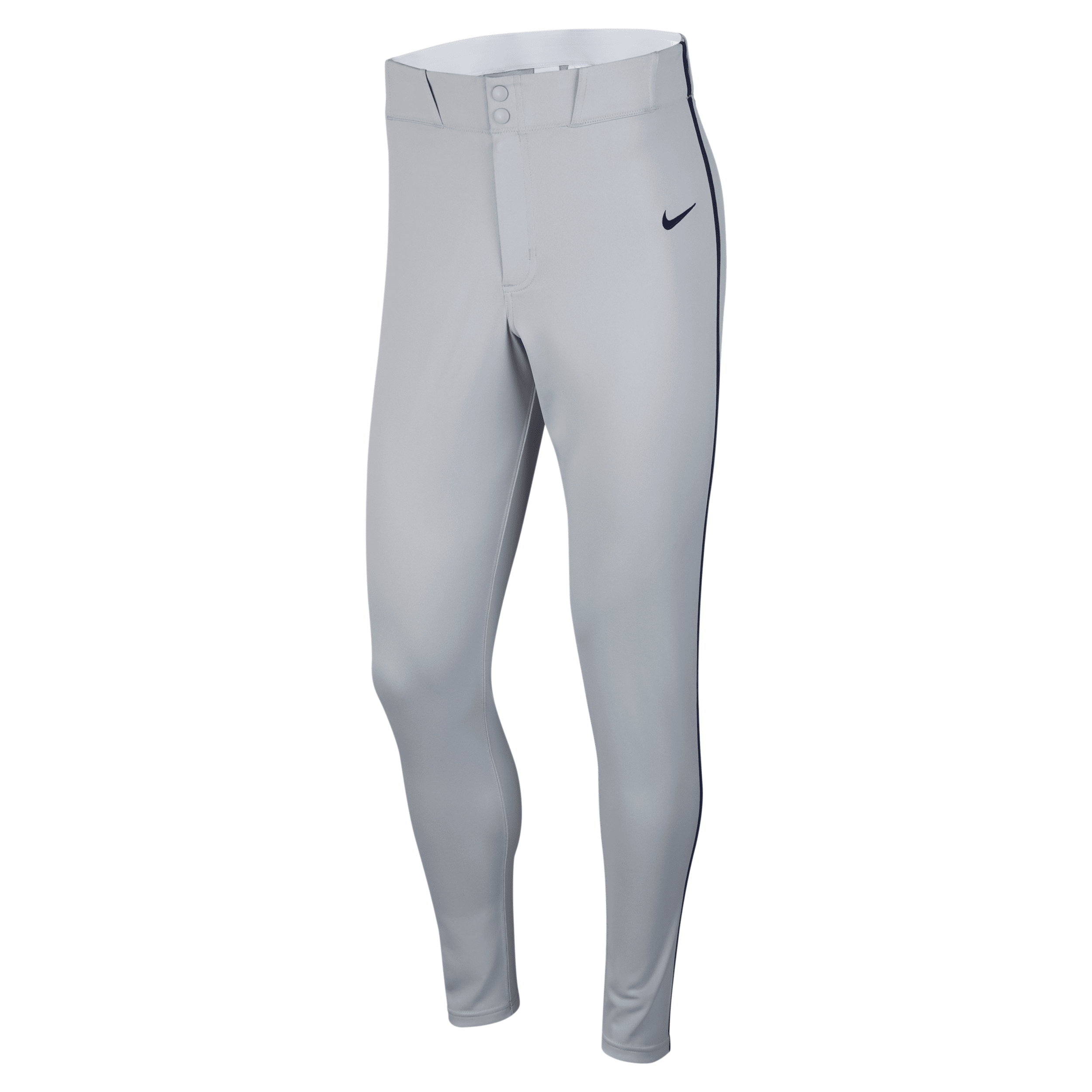 Nike Men's Vapor Select 2 Piped Baseball Pants, Medium, Wolf Grey/Midnight Navy