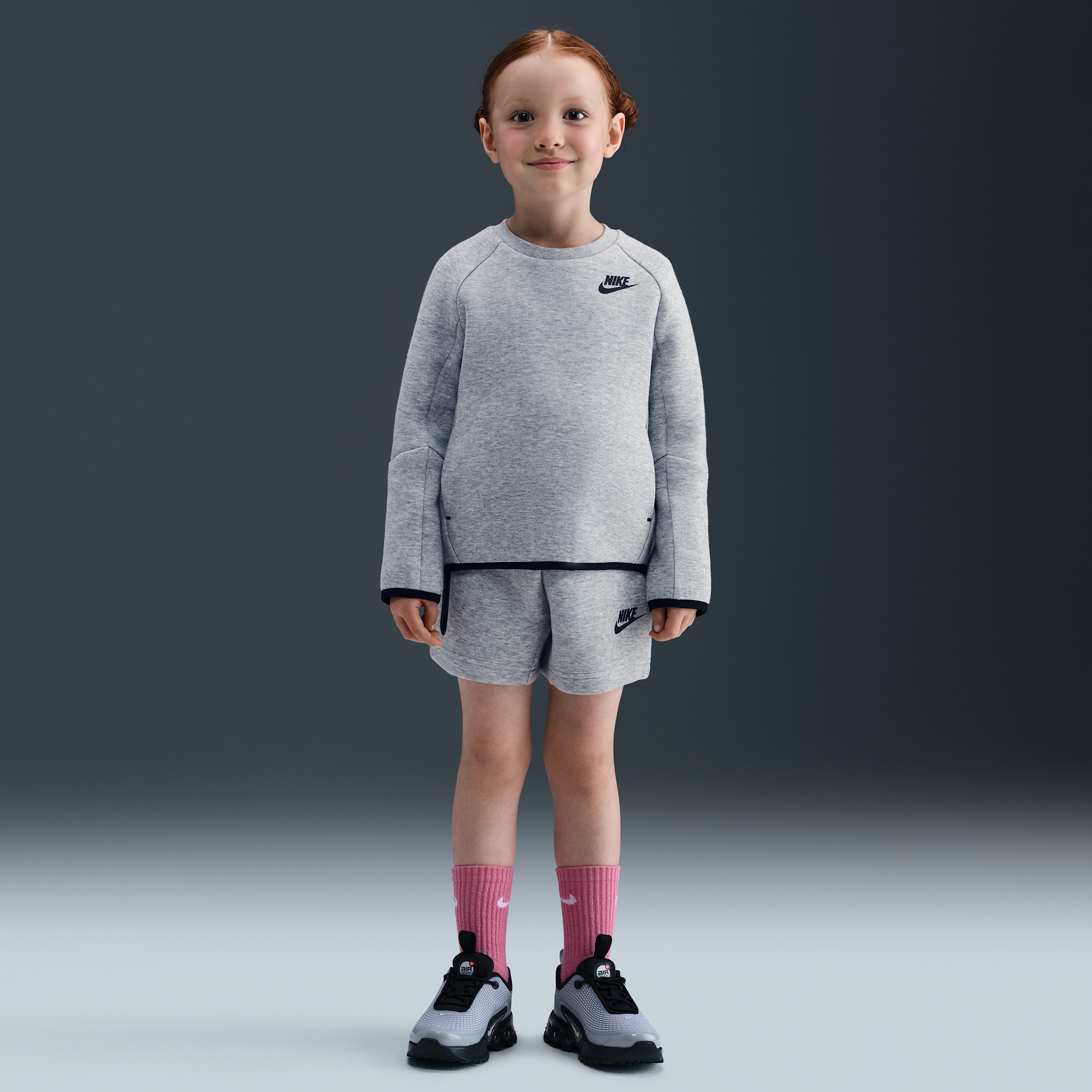 Nike Tech Fleece Toddler 2-piece Shorts Set In Gray
