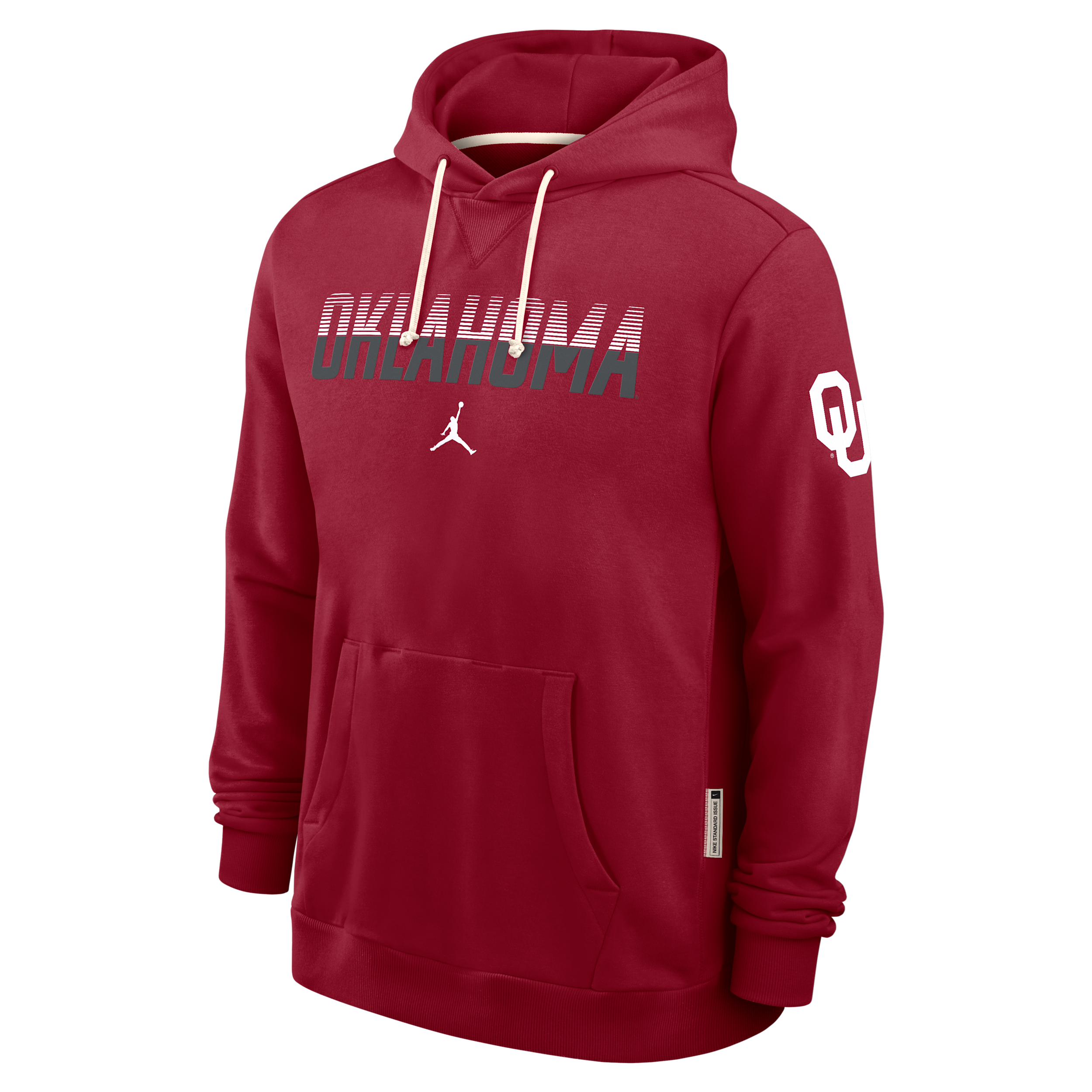 Men's Oklahoma Sideline Standard Issue Jordan Brand Dri-FIT College Pullover Hoodie in Red | 0JAZ69WOKN-8DF