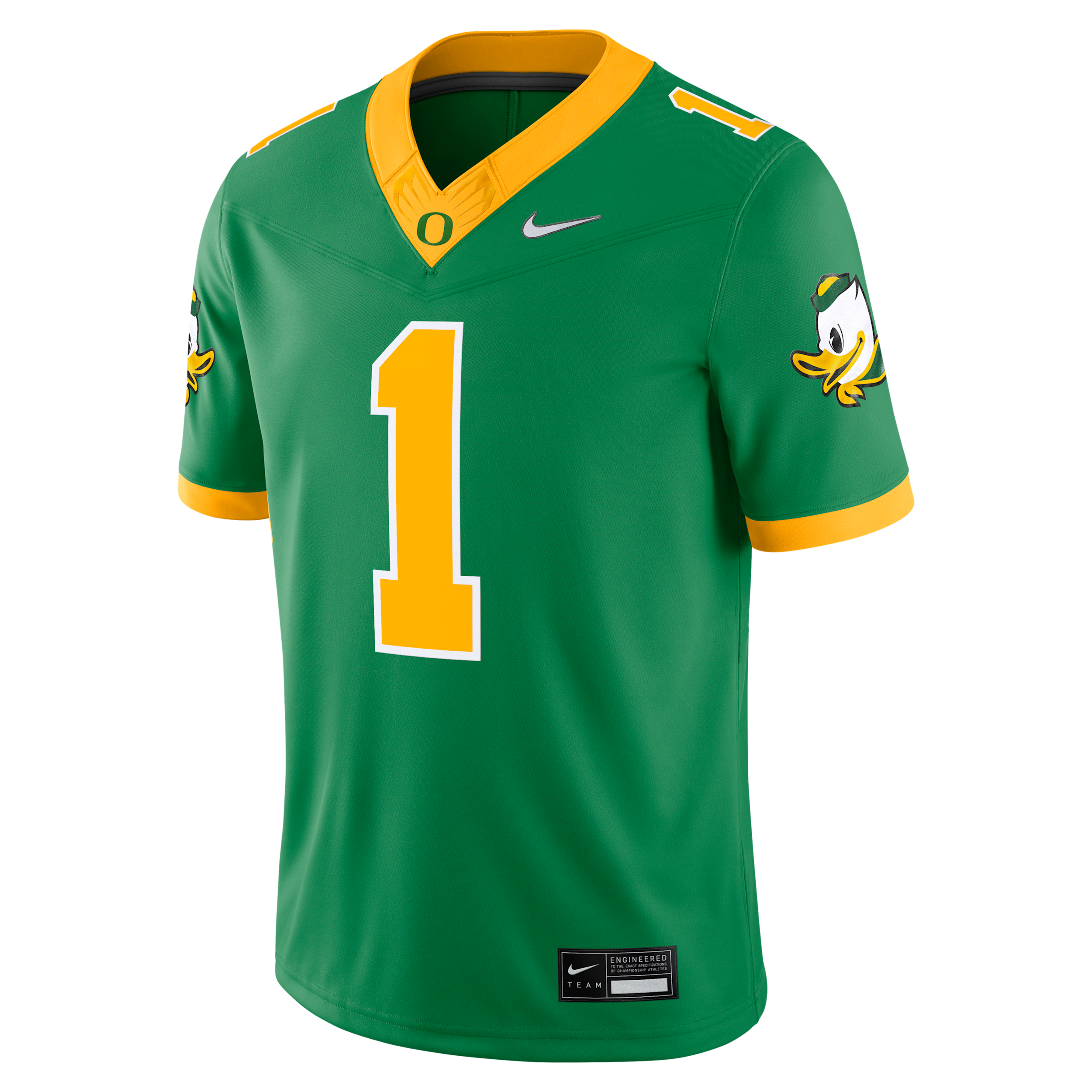 Nike Men's Oregon Ducks #1 Green Dri-FIT Alternate Replica Football Jersey, Medium