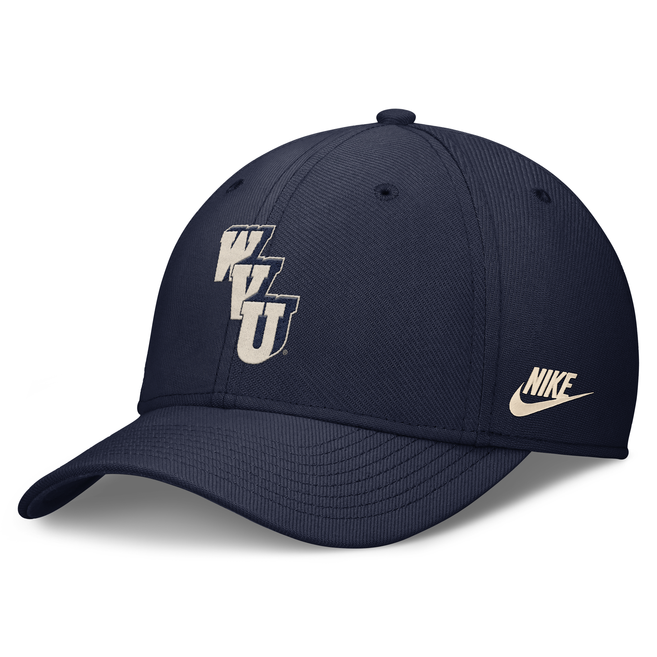Nike Men's Navy West Virginia Mountaineers Dri-fit Vintage Rise Swooshflex Flex Hat - Navy