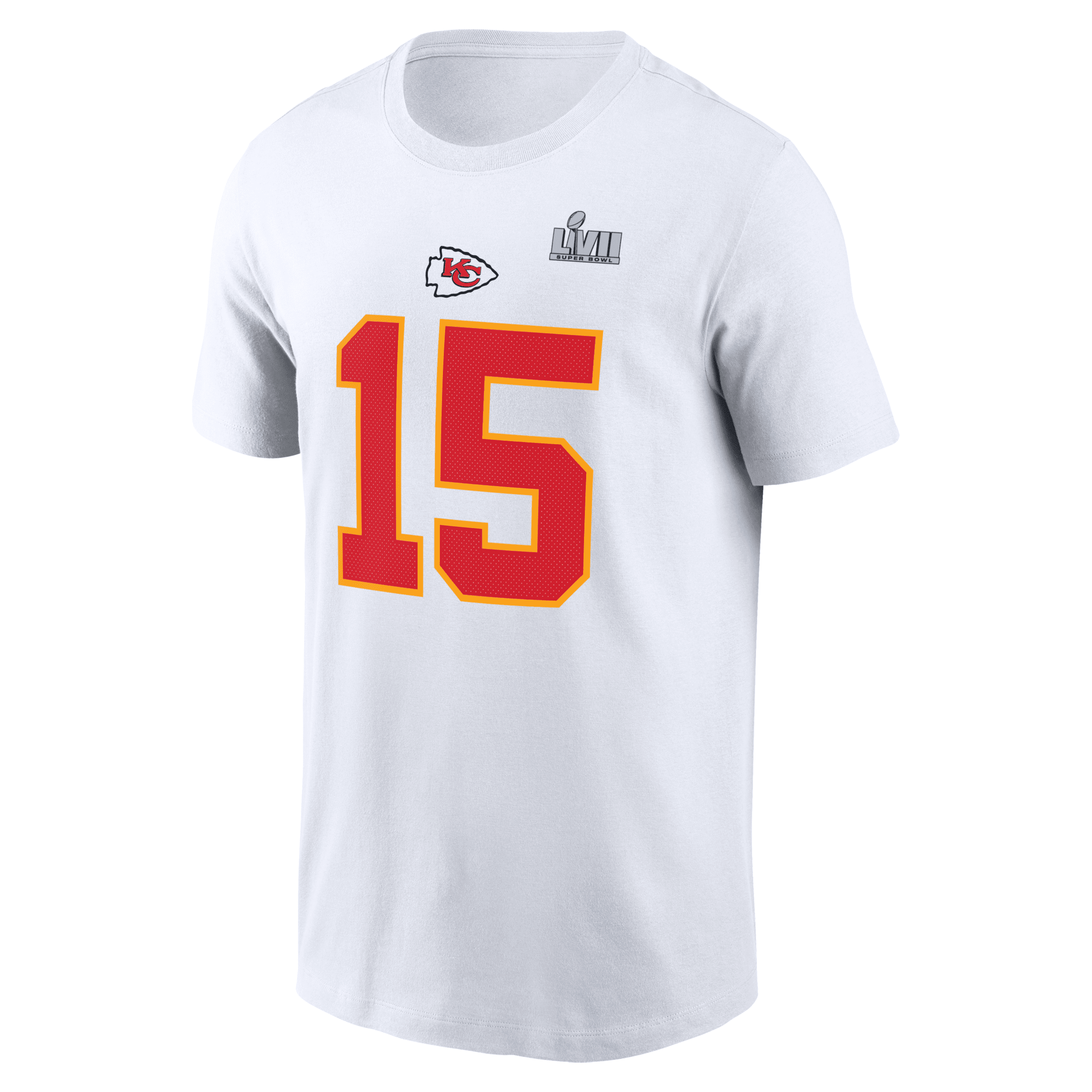 KANSAS CITY CHIEFS WHITE T SHIRT SUPER BOWL LVII OPENING NIGHT T-SHIRT