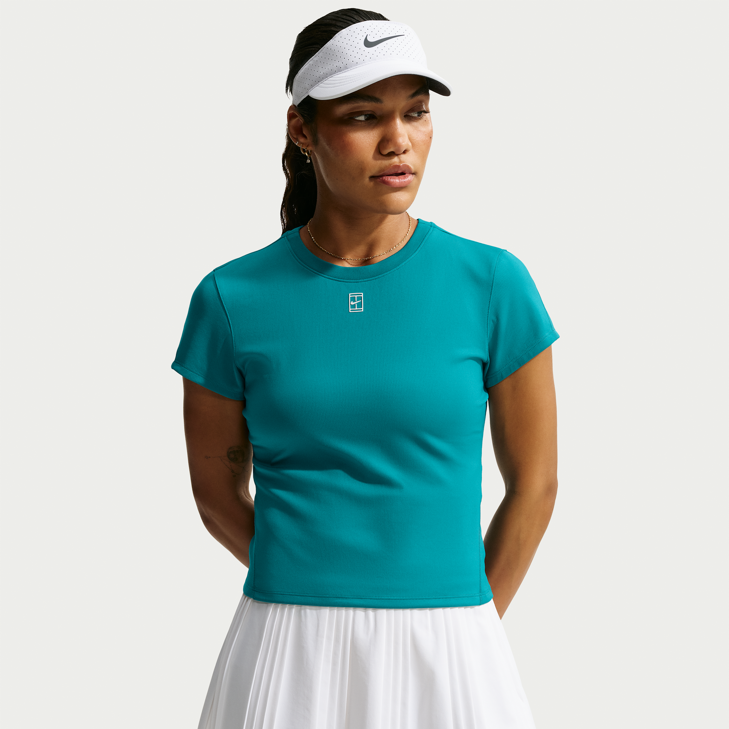Nike Women's Court Advantage Dri-FIT Short-Sleeve Tennis Top in Blue | HQ2994-372