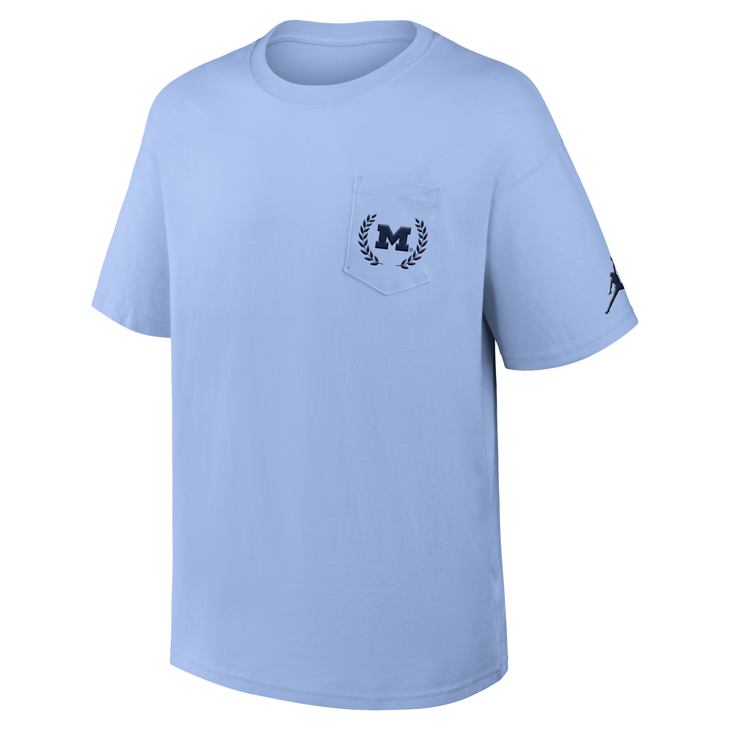 Men's Michigan Sports Club Max90 Jordan Brand College T-Shirt in Blue | 0JT743ZMWN-HLZ
