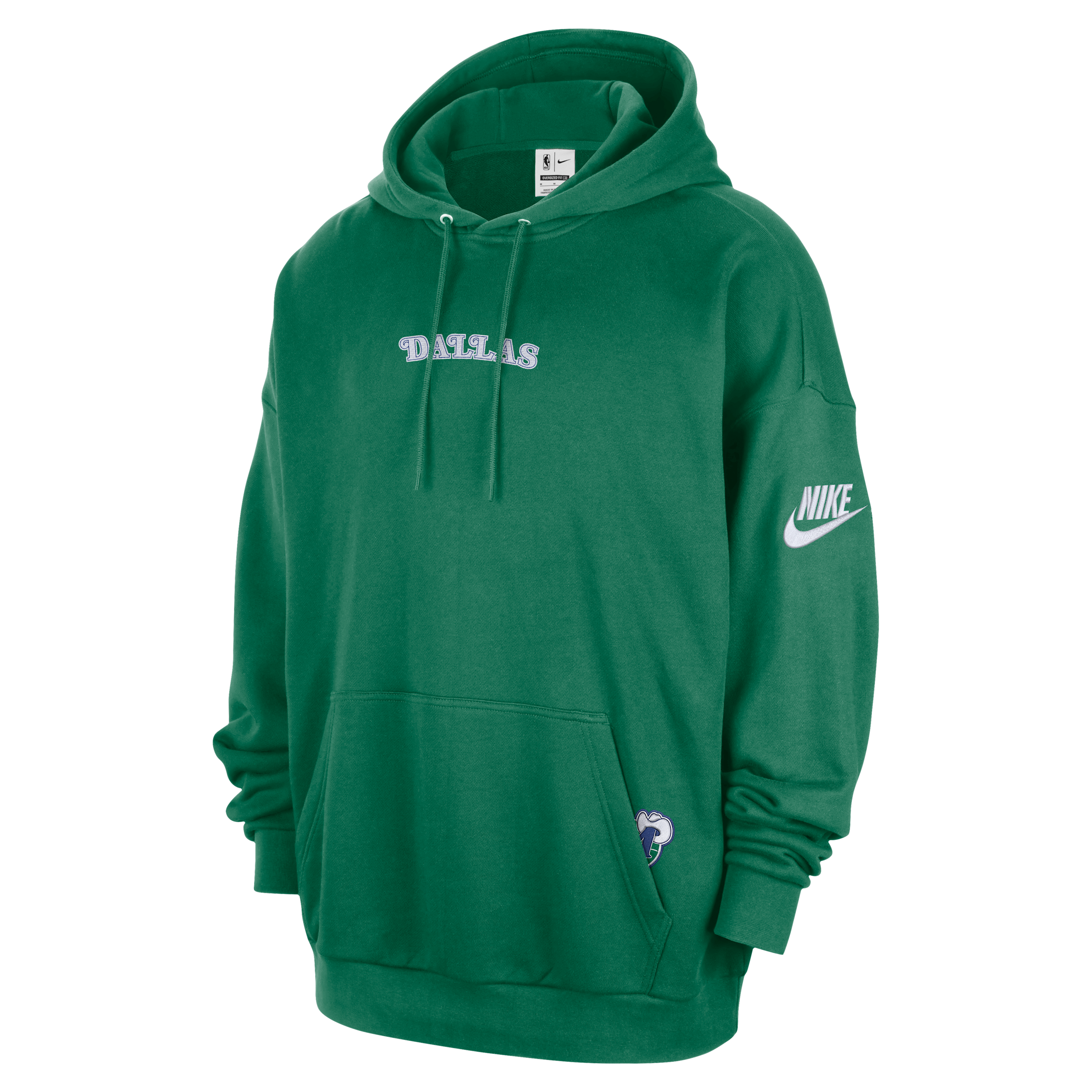 Dallas Mavericks 2025/26 Hardwood Classics Nike Men's Club NBA Premium Pull-Over Hoodie in Green | HQ5306-312