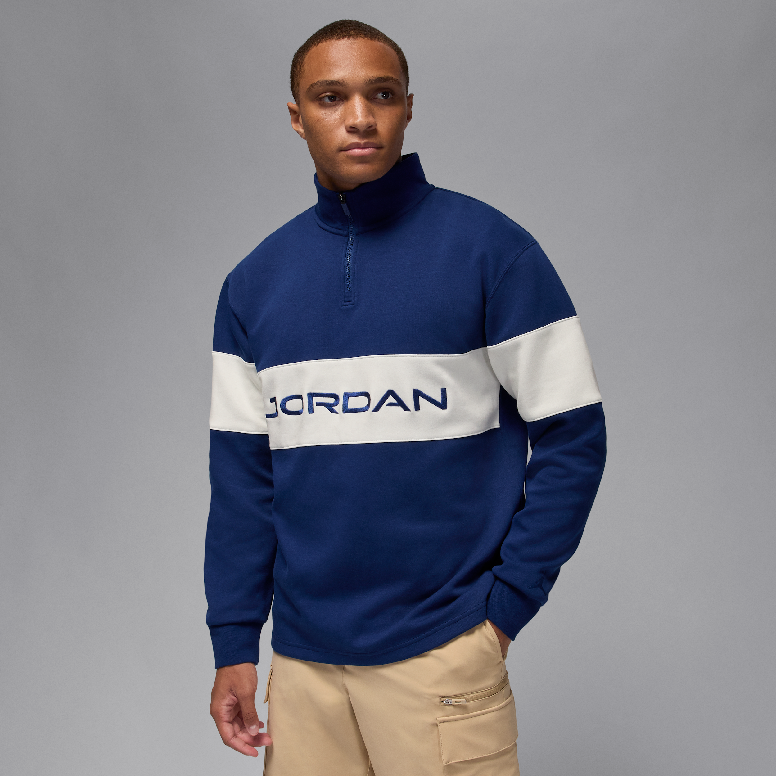 Jordan Men's  Sport Dri-fit 1/4-zip Golf Top In Blue