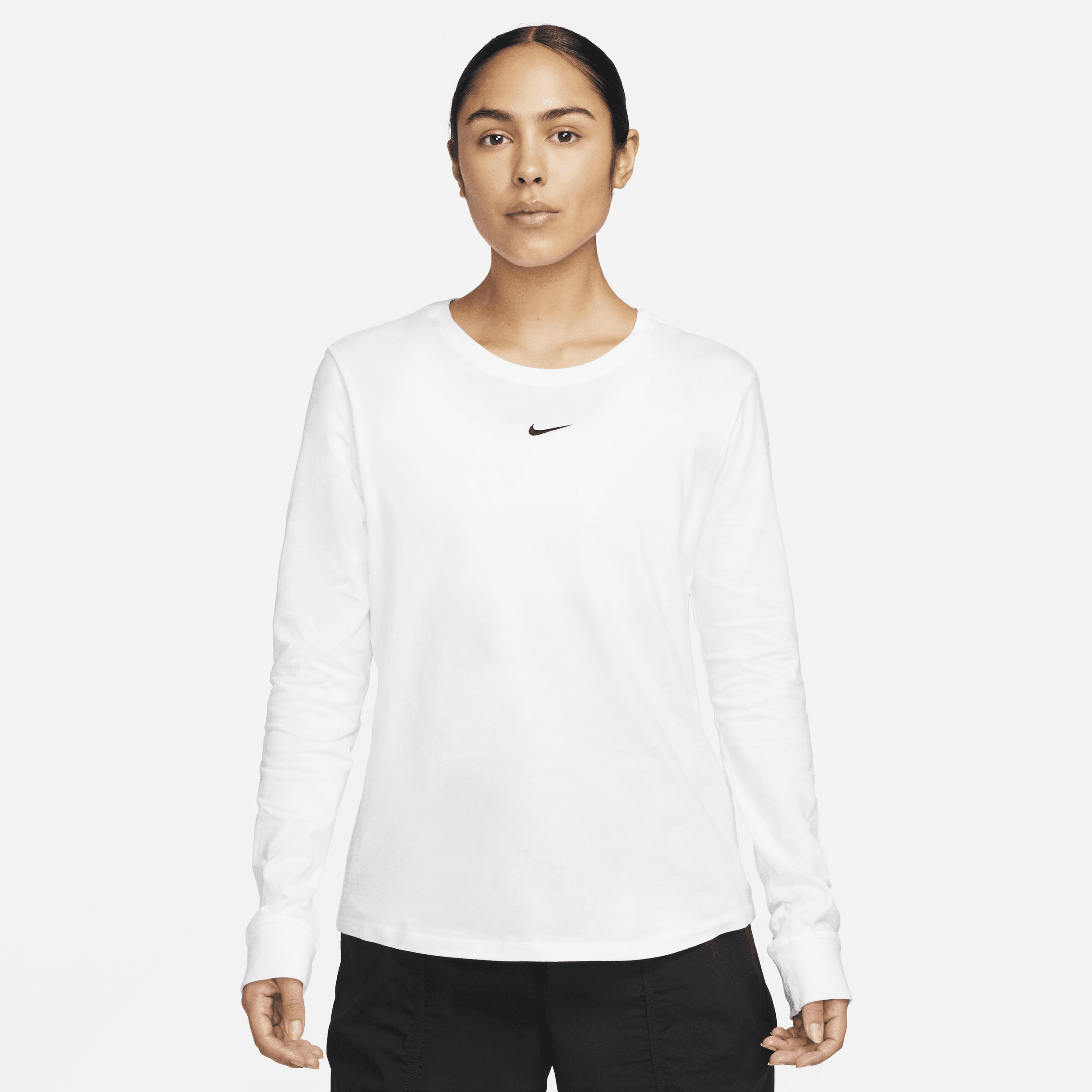 Nike Women's  Sportswear Premium Essentials Long-sleeve T-shirt In White