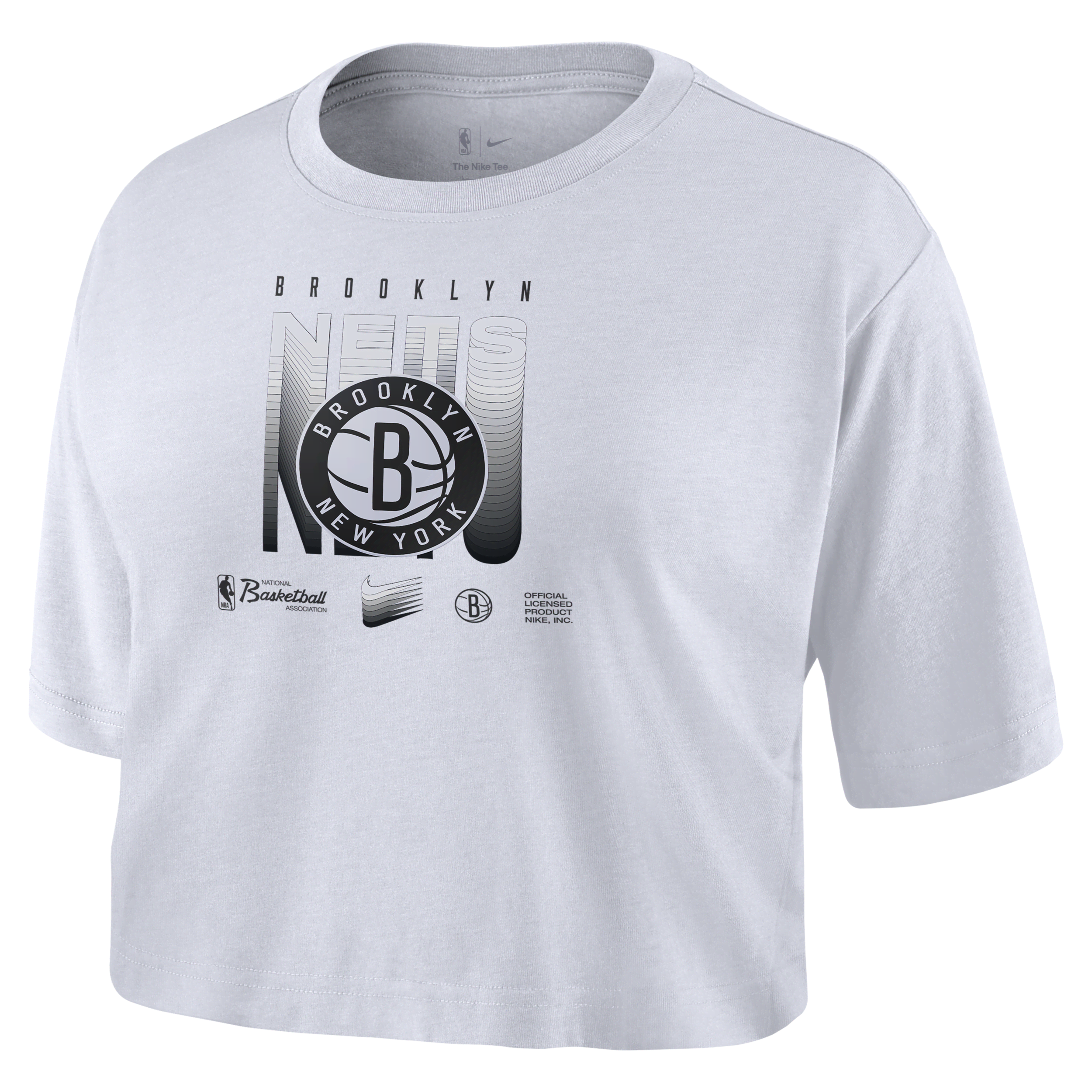 Nike Brooklyn Nets Courtside  Women's Nba Cropped T-shirt In White