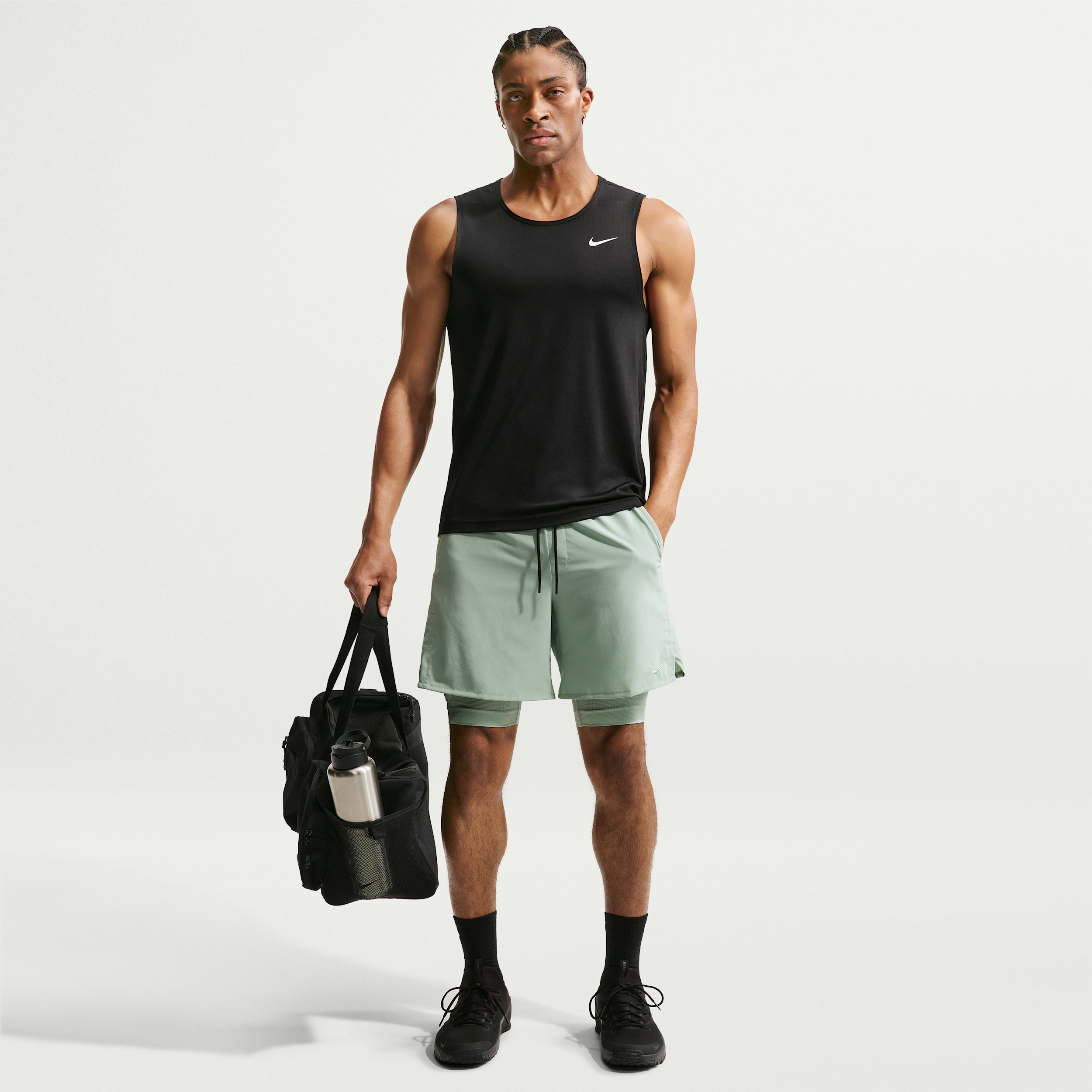 Nike Men's Unlimited Dri-FIT 7" 2-in-1 Versatile Shorts in Green | DV9334-008