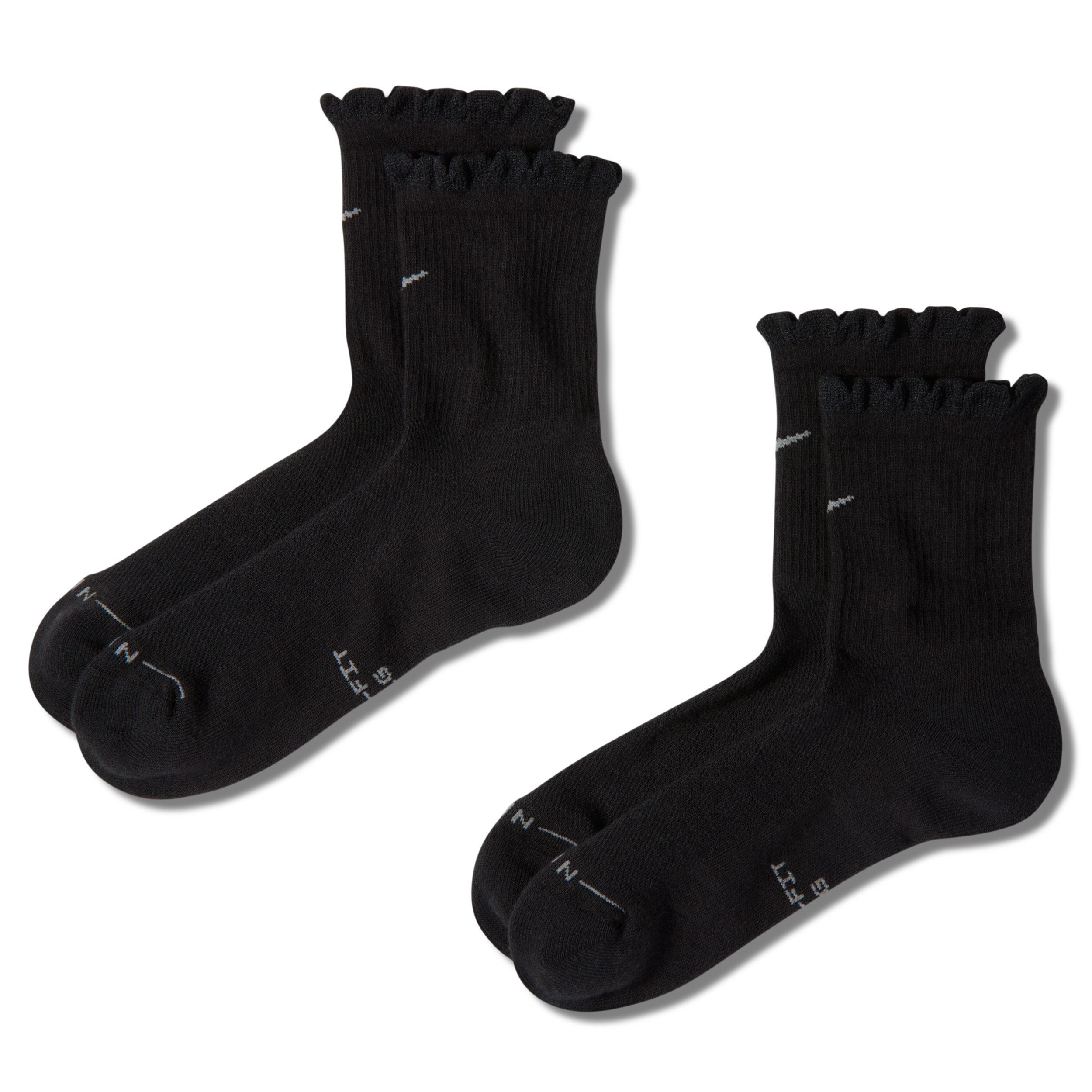 Nike Unisex Everyday Elevated Scallop Micro-Crew Socks (2 Pairs) in Multicolor | IH8621-900