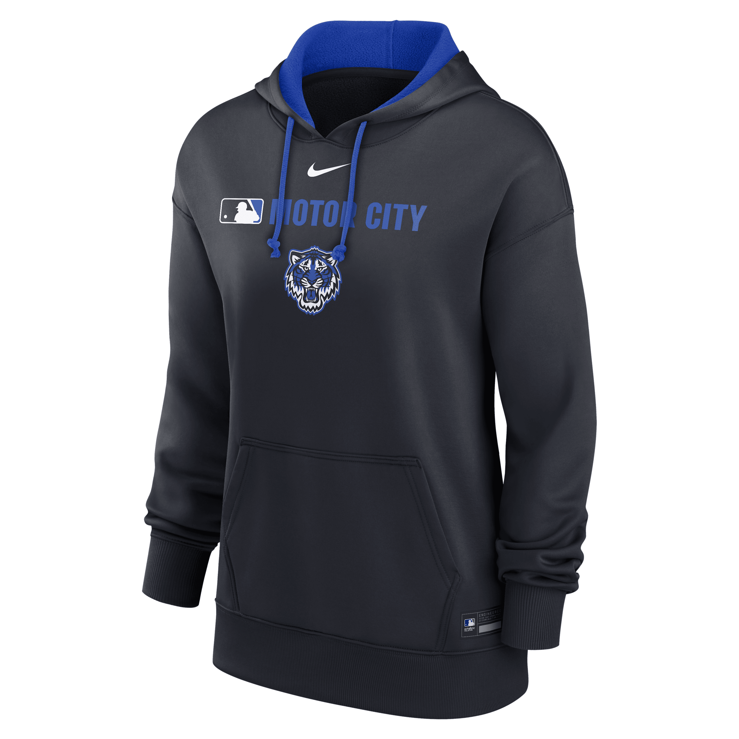 Nike Women's Detroit Tigers Authentic Collection City Connect Therma Mlb Pullover Hoodie In Blue