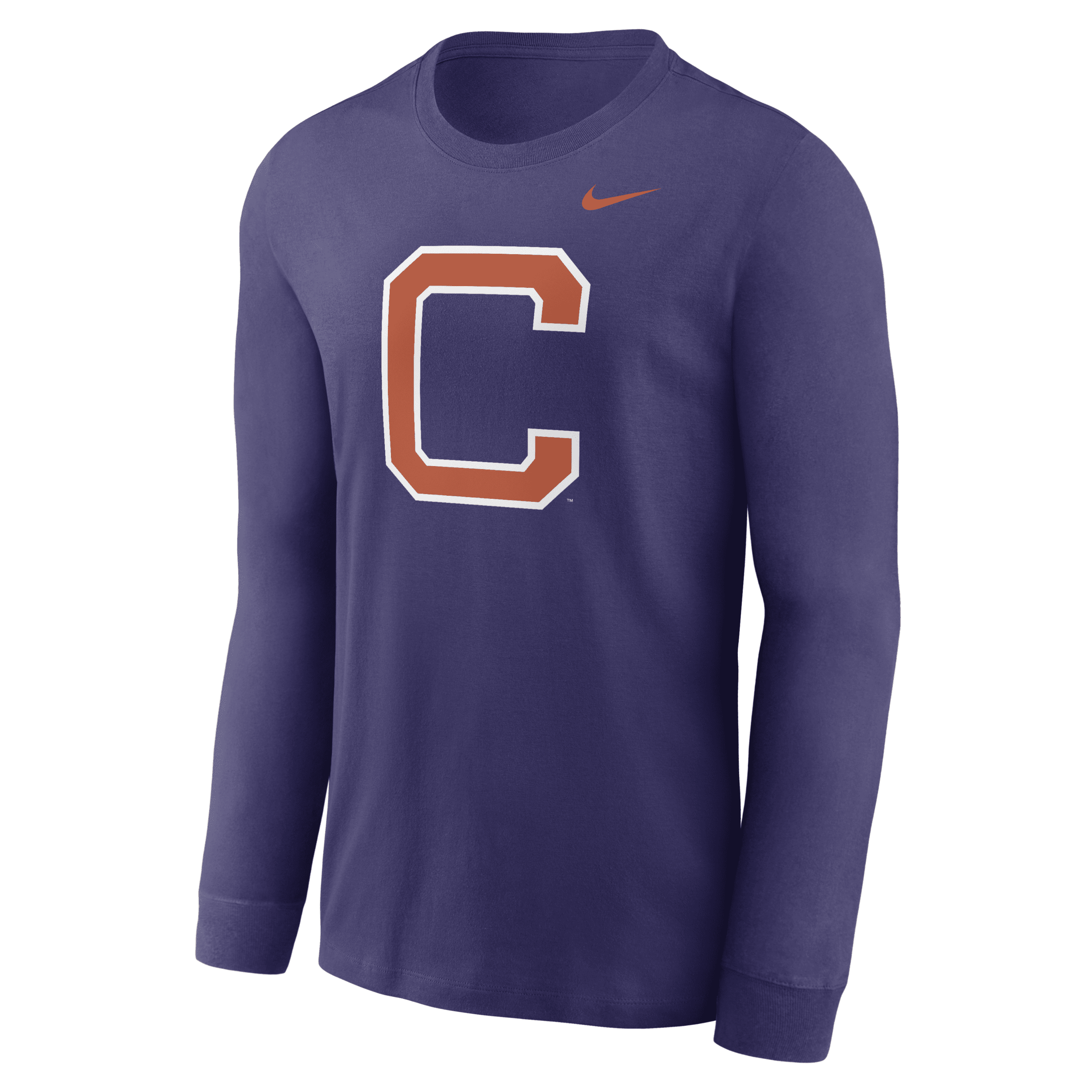 Nike Clemson Tigers Alternate Logo  Men's College Long-sleeve T-shirt In Purple