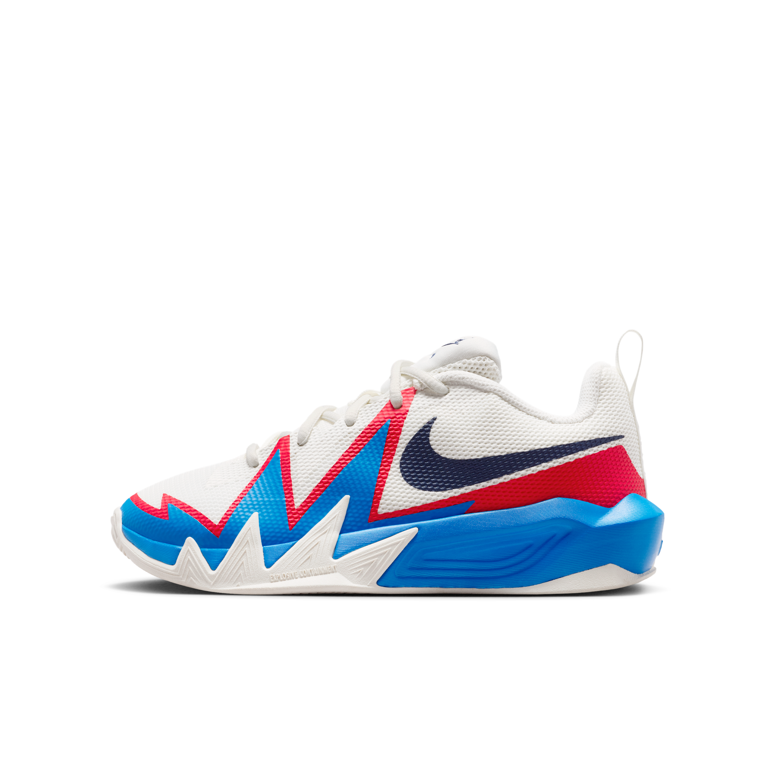 Nike Kids' Grade School S.T. Dynamite Shoes, Size 5, Sail/Midnight Navy-Photo Blue