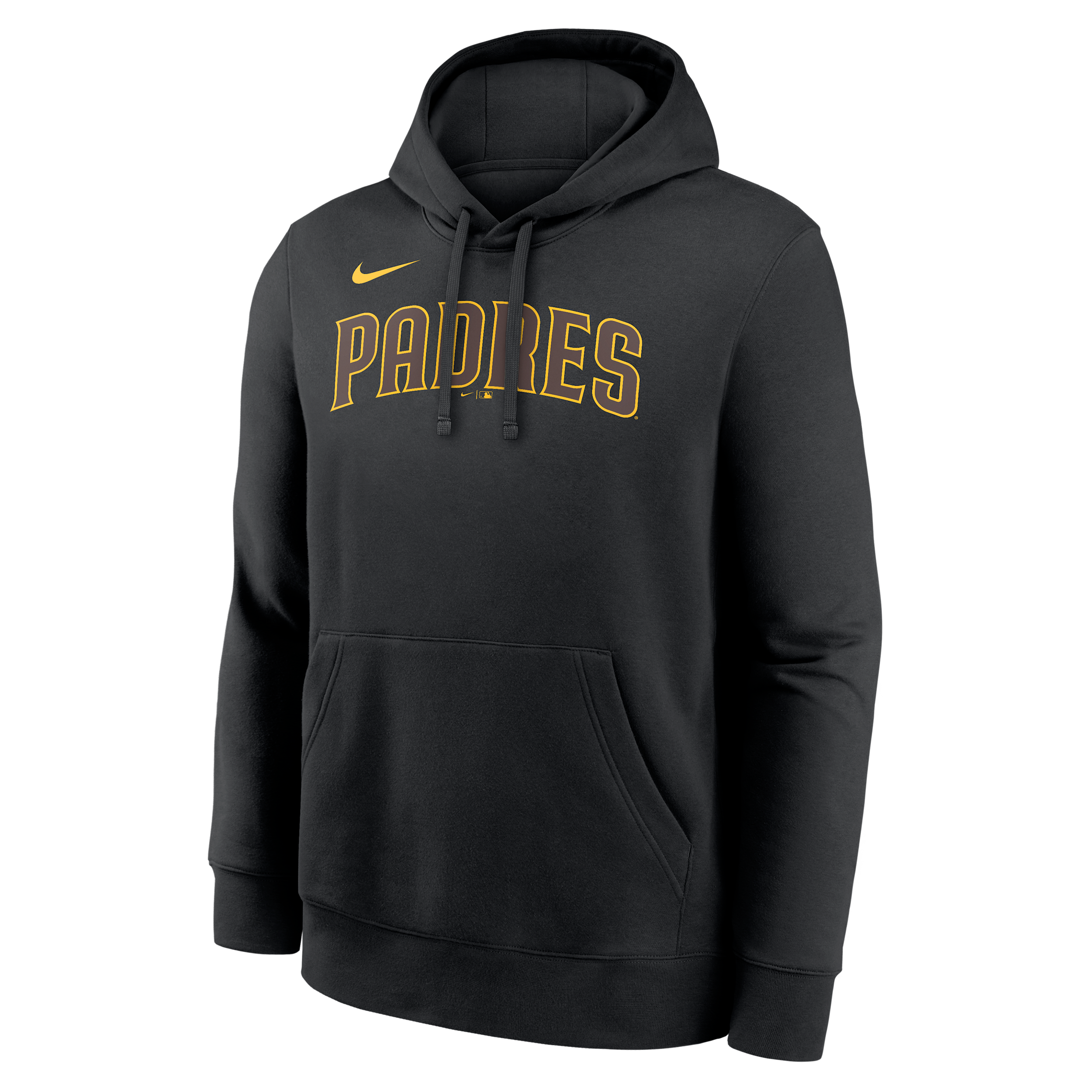 San Diego Padres Club Nike Men's MLB Pullover Hoodie in Black | NKDK00APYP-TXY
