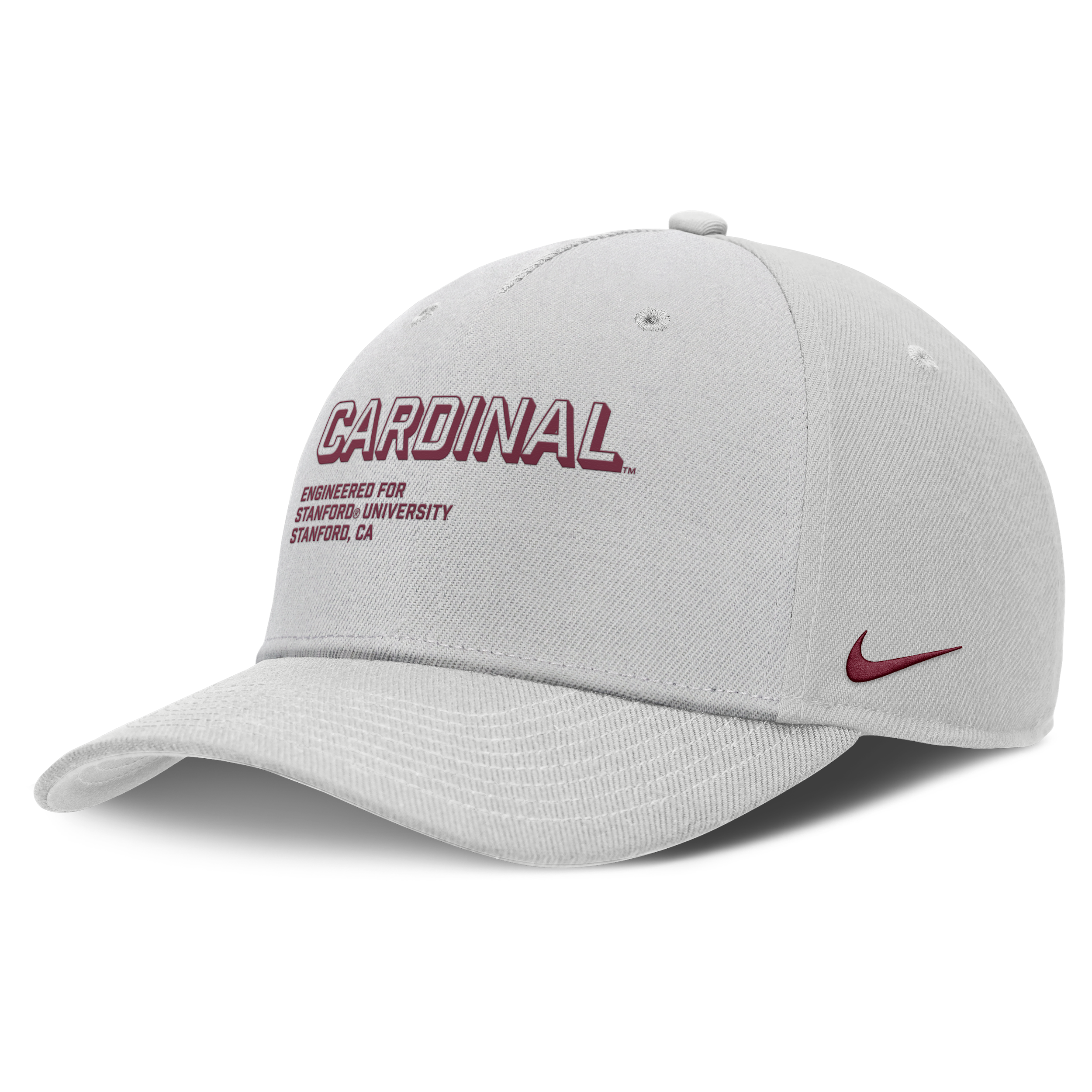 Nike Gray Stanford Cardinal 2025 Sideline Dust Pinched Rise Adjustable Hat In Gray