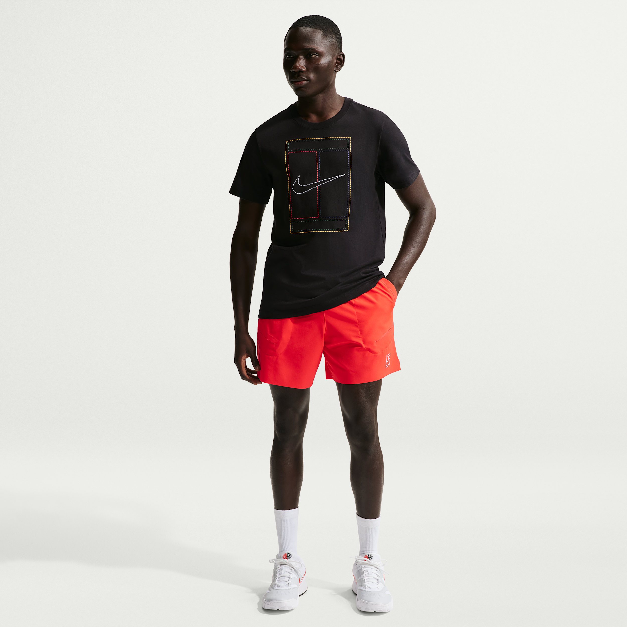 Nike Men's Court Advantage Dri-FIT 6" Tennis Shorts in Red | FZ6913-673
