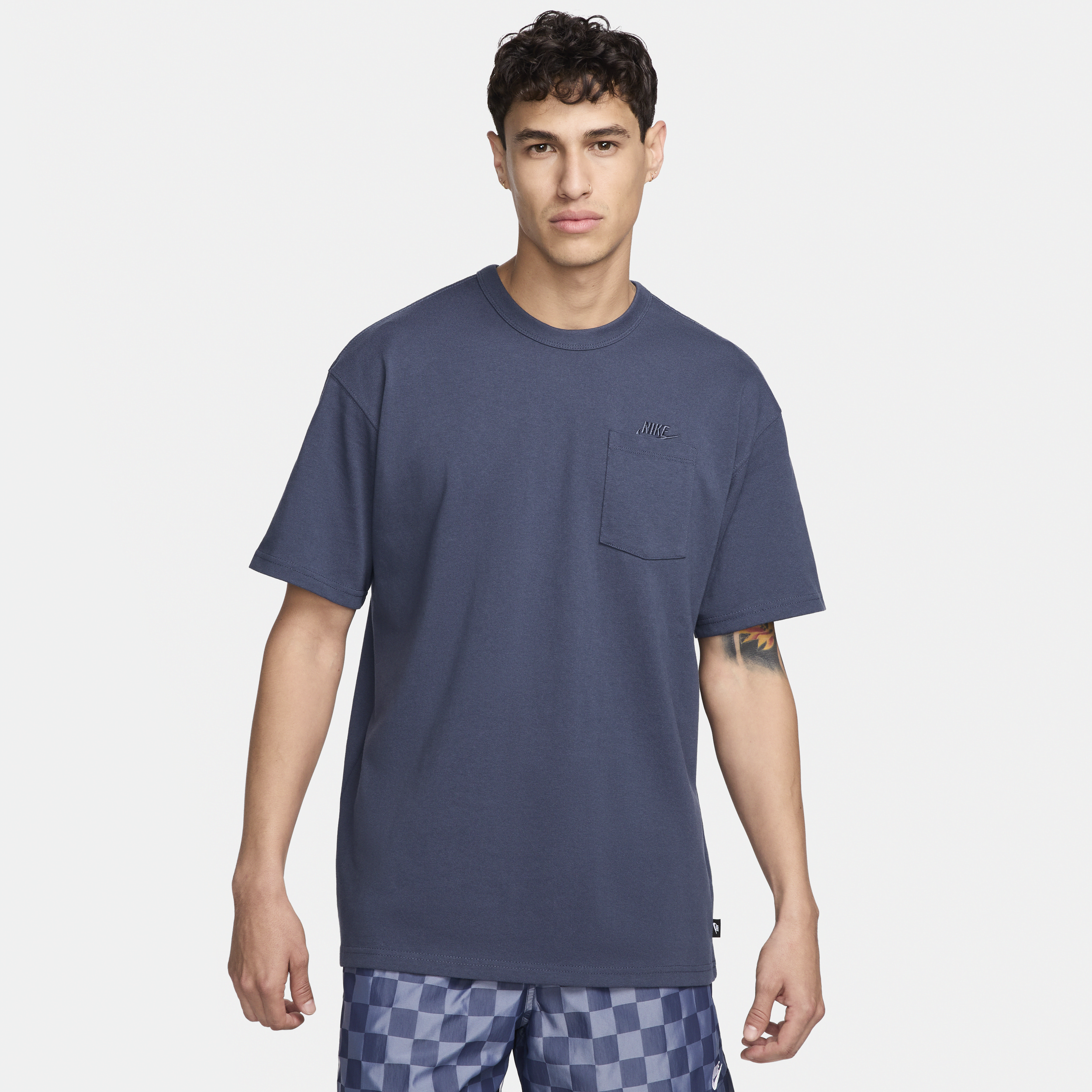 Shop Nike Men's  Sportswear Premium Essentials Pocket T-shirt In Blue