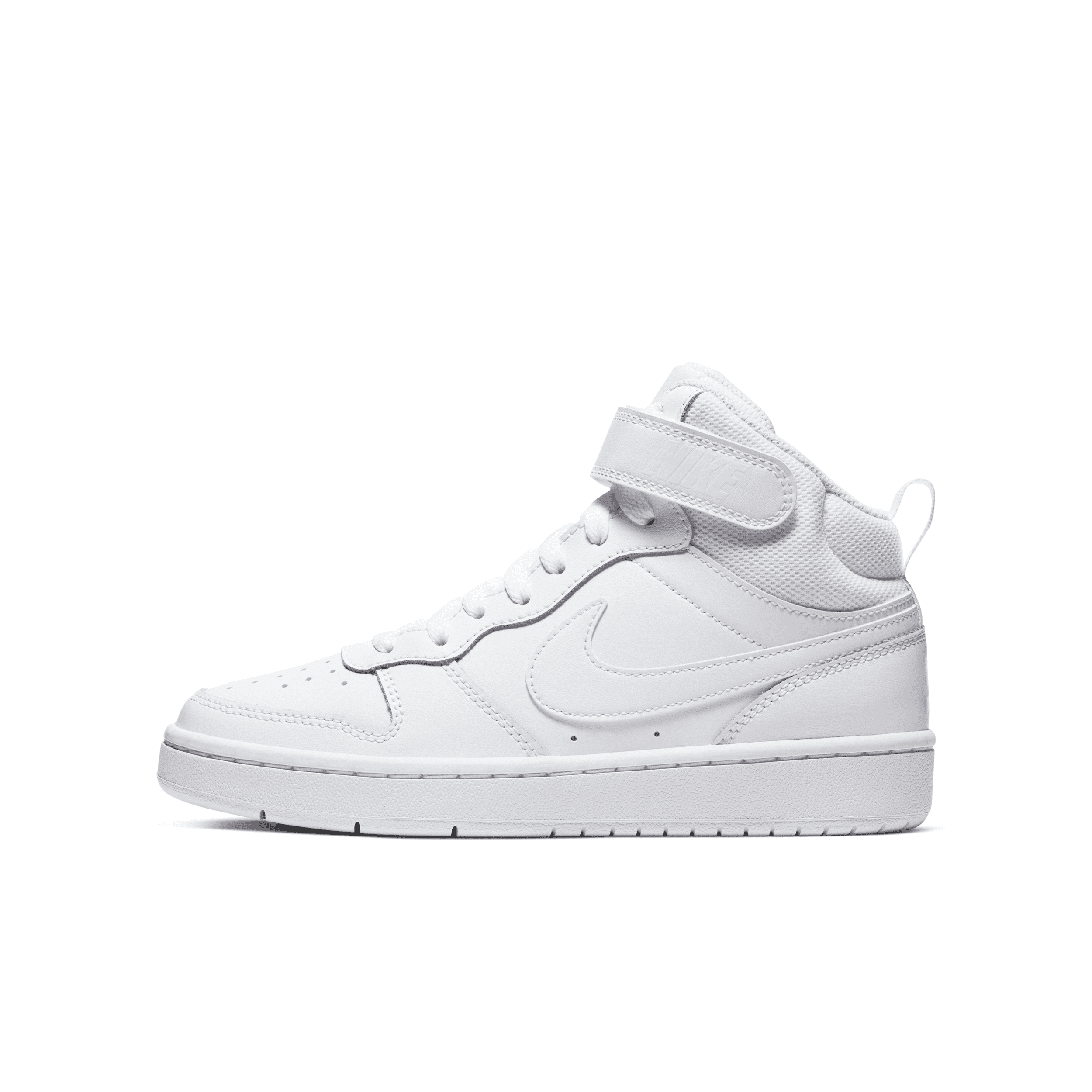 Nike Court Borough Mid 2 Big Kids' Shoes in White, Size: 4Y | CD7782-100