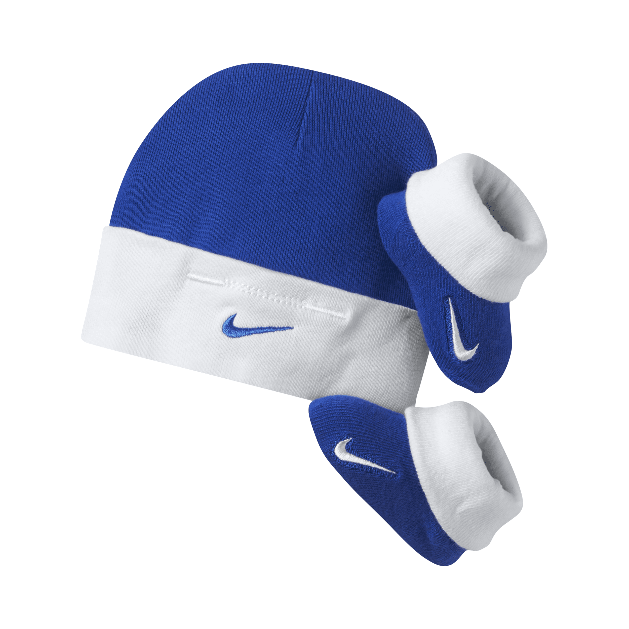 Nike Baby (0-6m) Hat And Booties Set In Blue