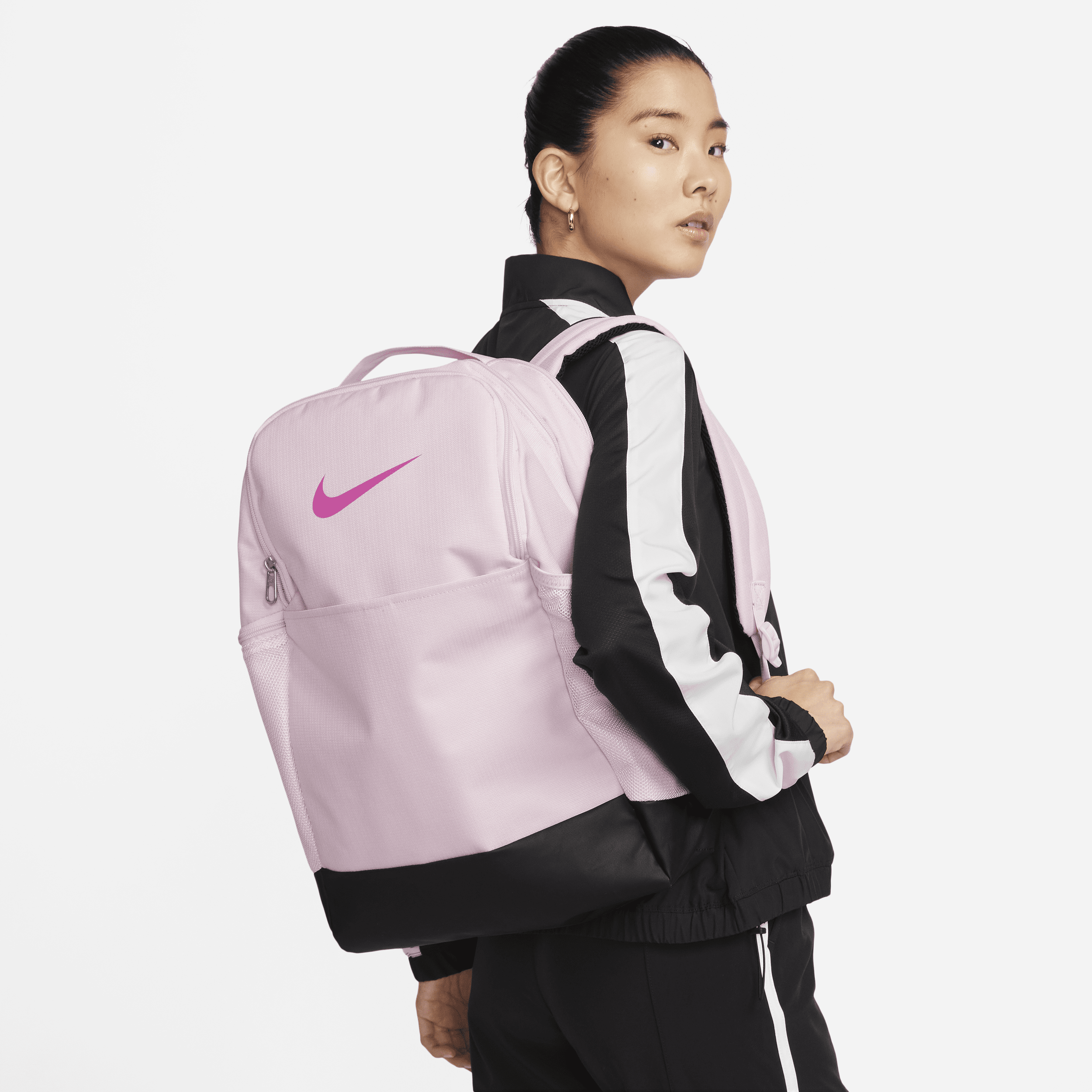 Pink nike brasilia backpack on sale