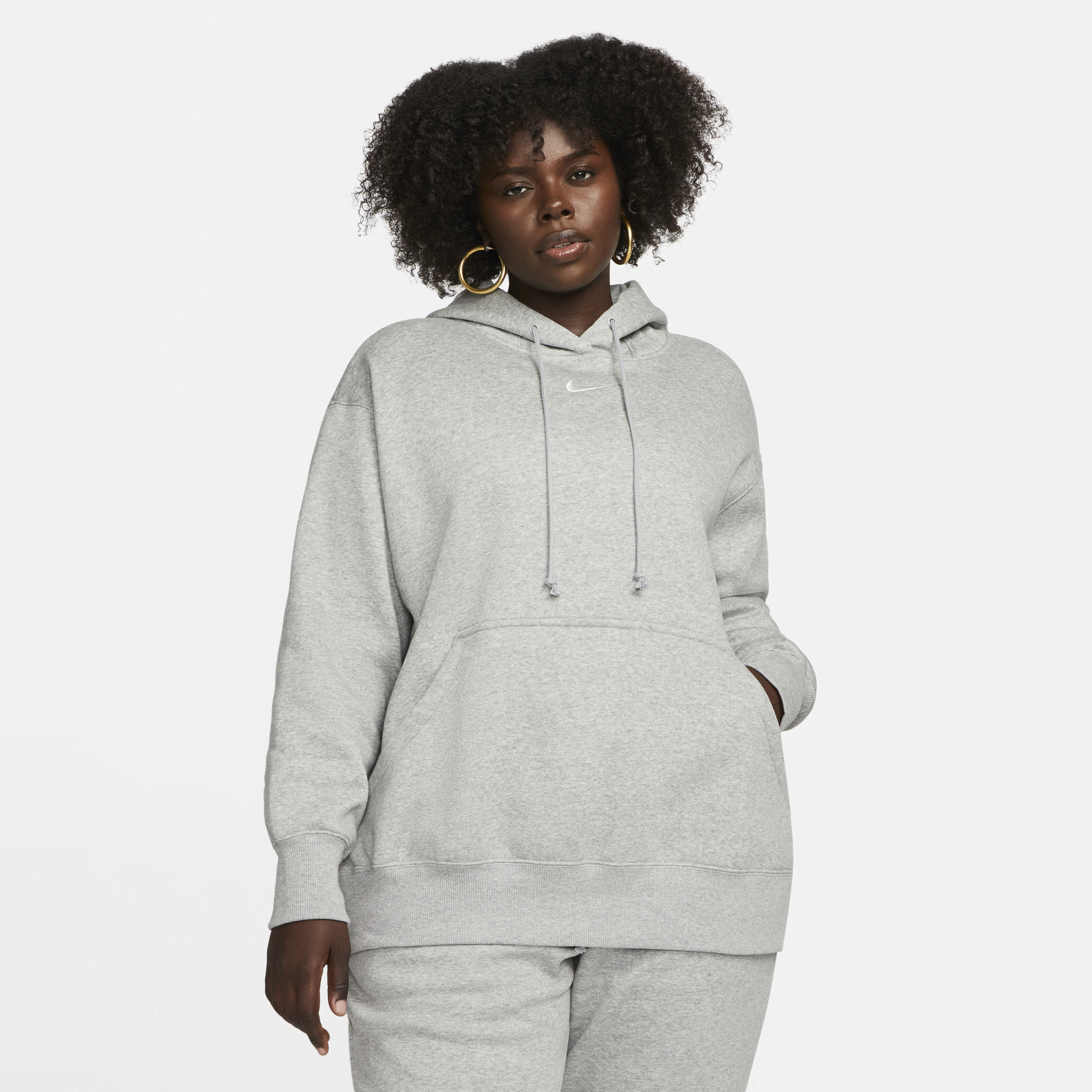 Nike sweater 2025 grey womens