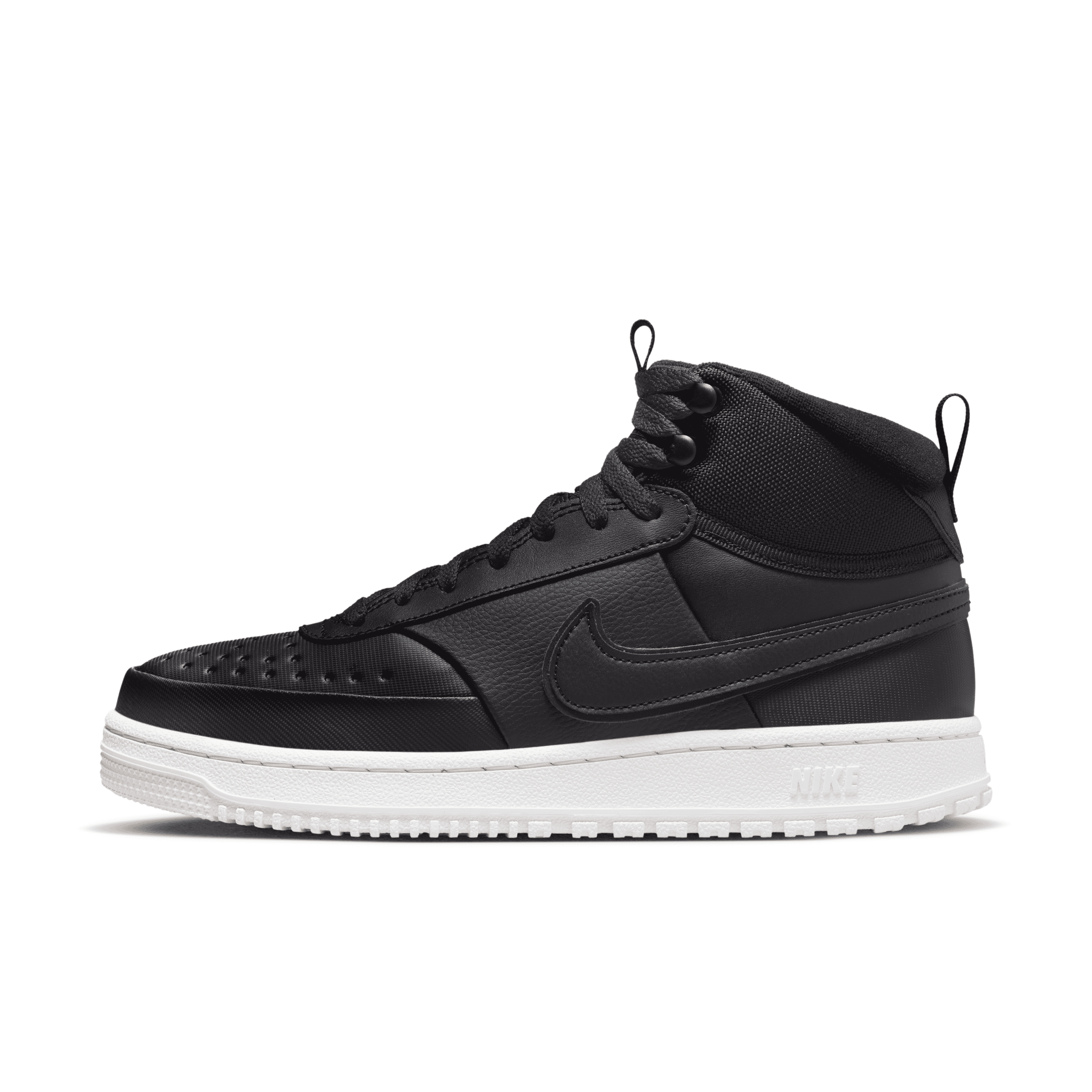Men's Court Vision Mid Winter Sneakers From Finish Line In Black