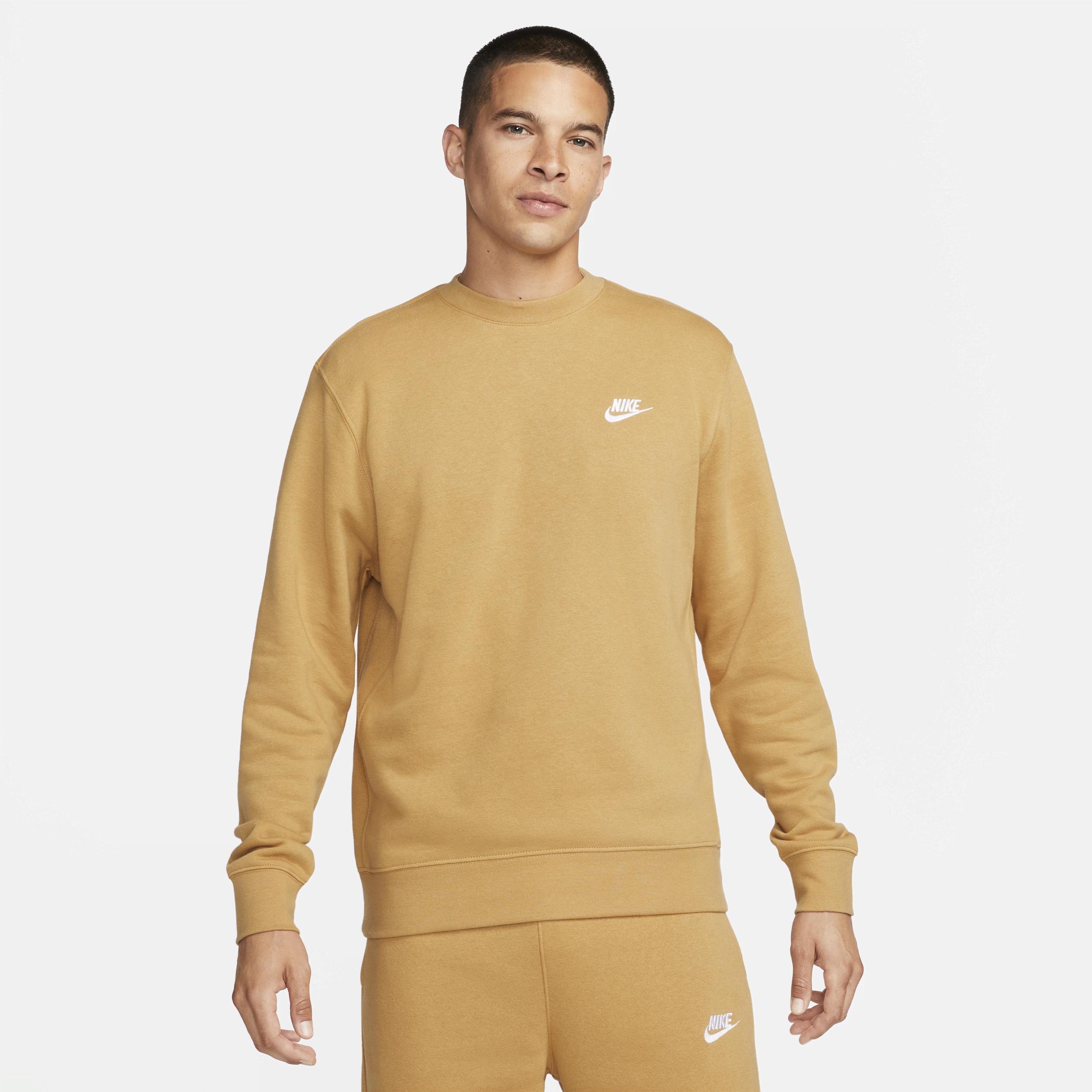 Nike Club Crew Neck Sweat In Dusty Orange ModeSens