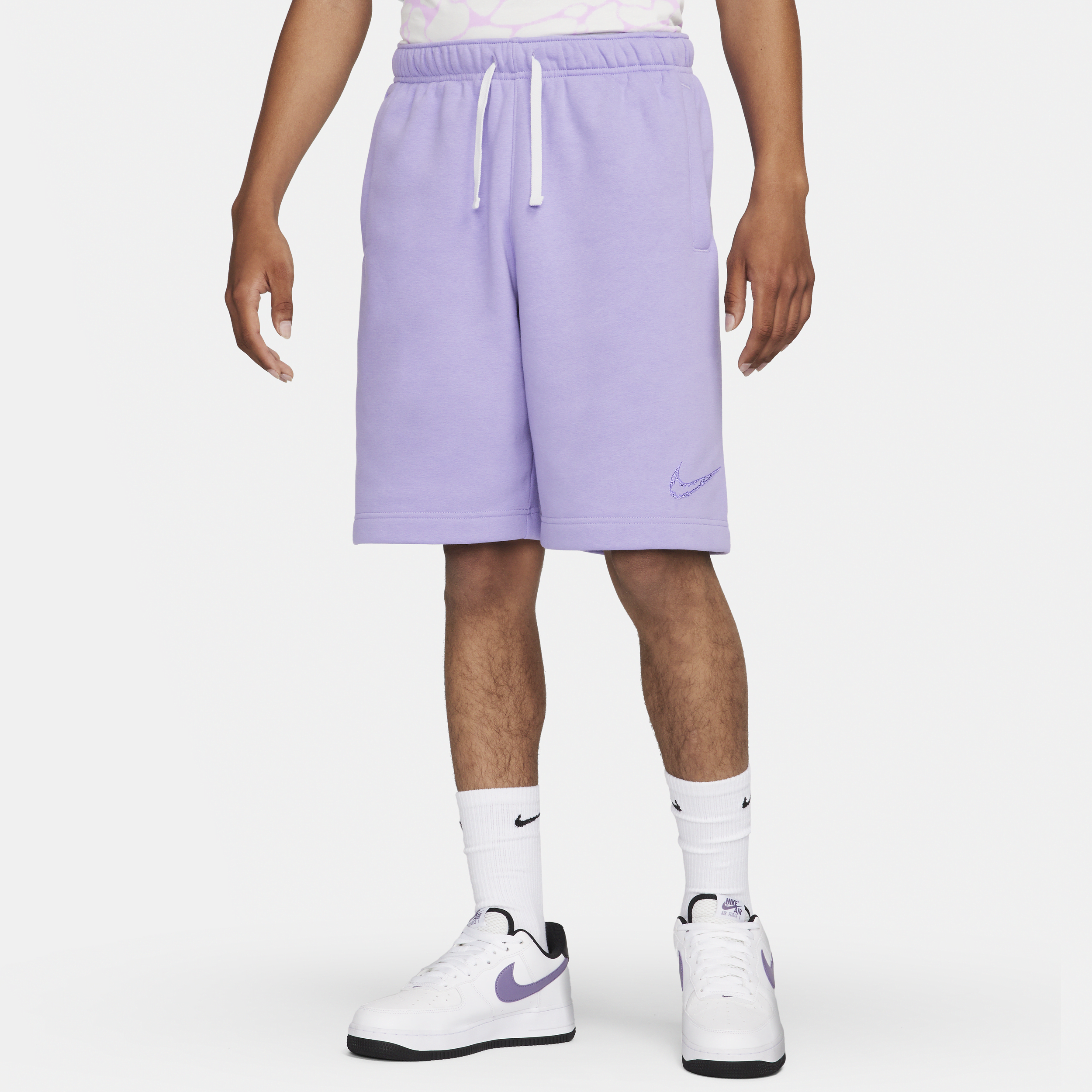 Nike Men's Club Fleece Shorts In Purple | ModeSens