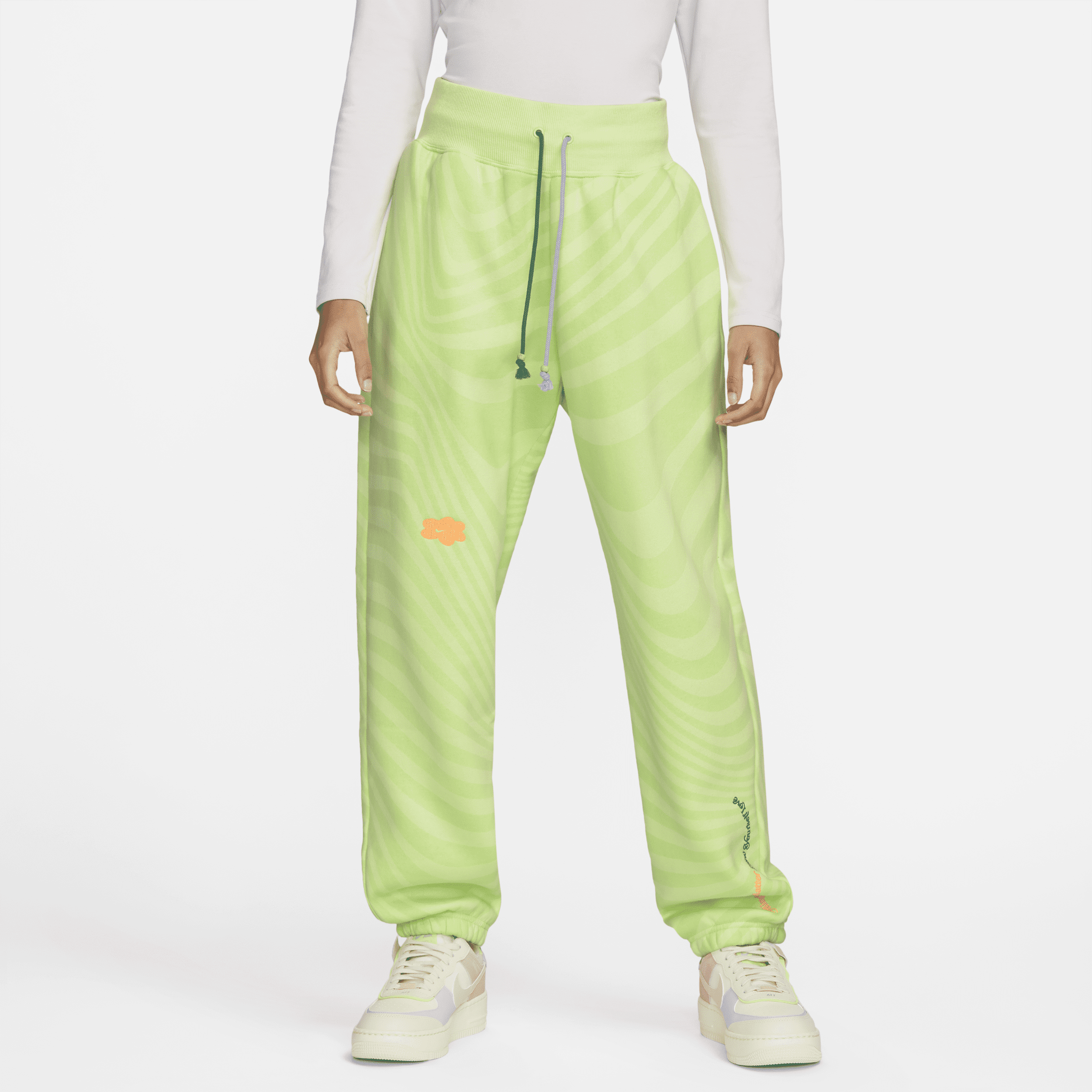 Neon green nike discount sweatpants