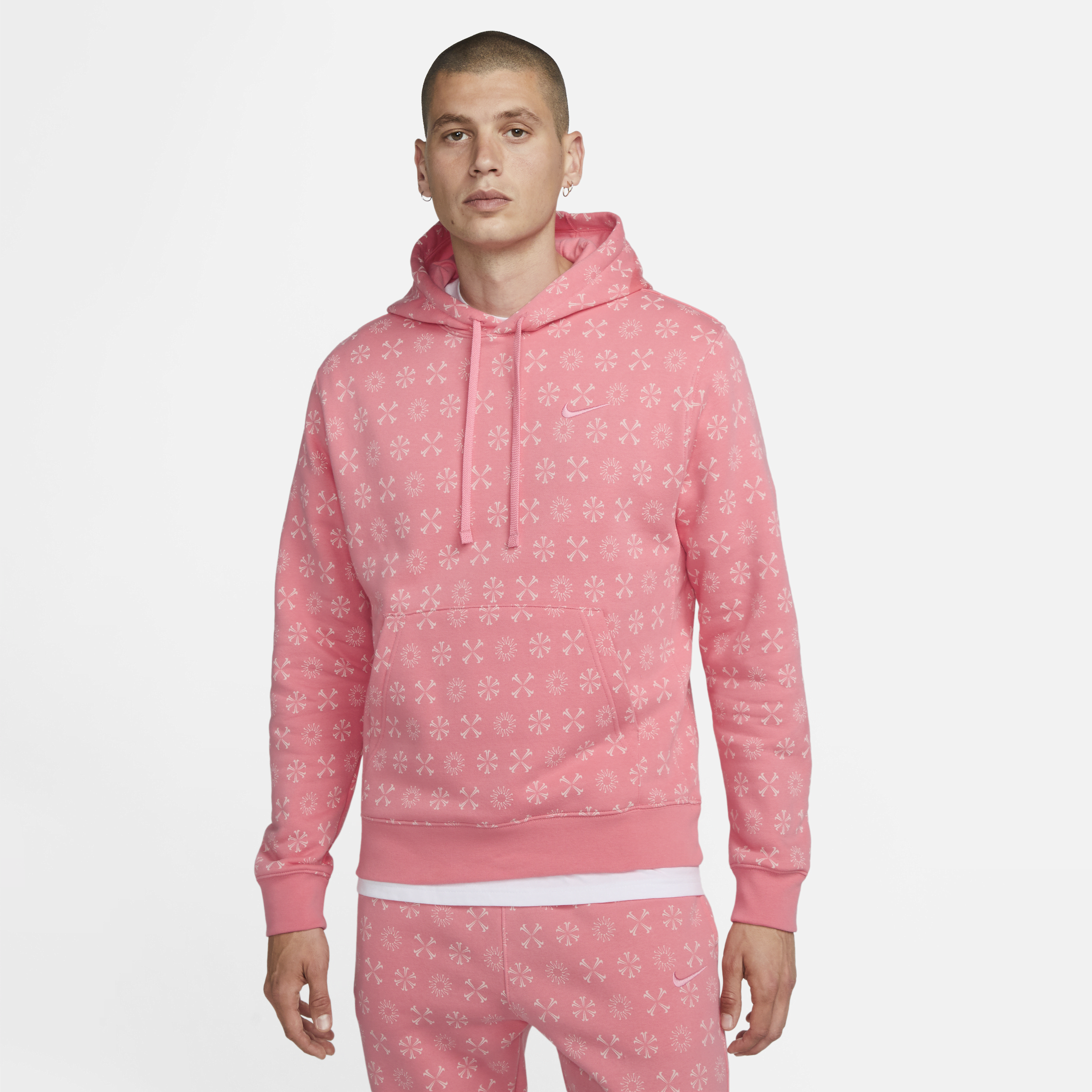 Nike men's 2024 pink hoodie