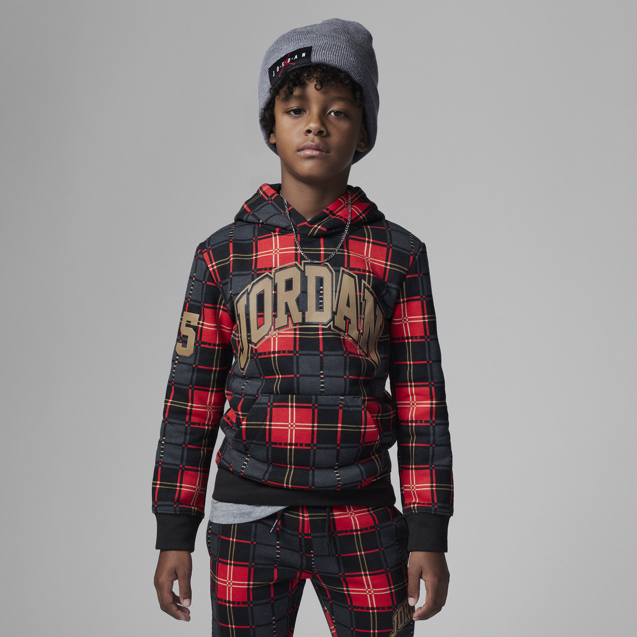 Nike red checkered tracksuit online