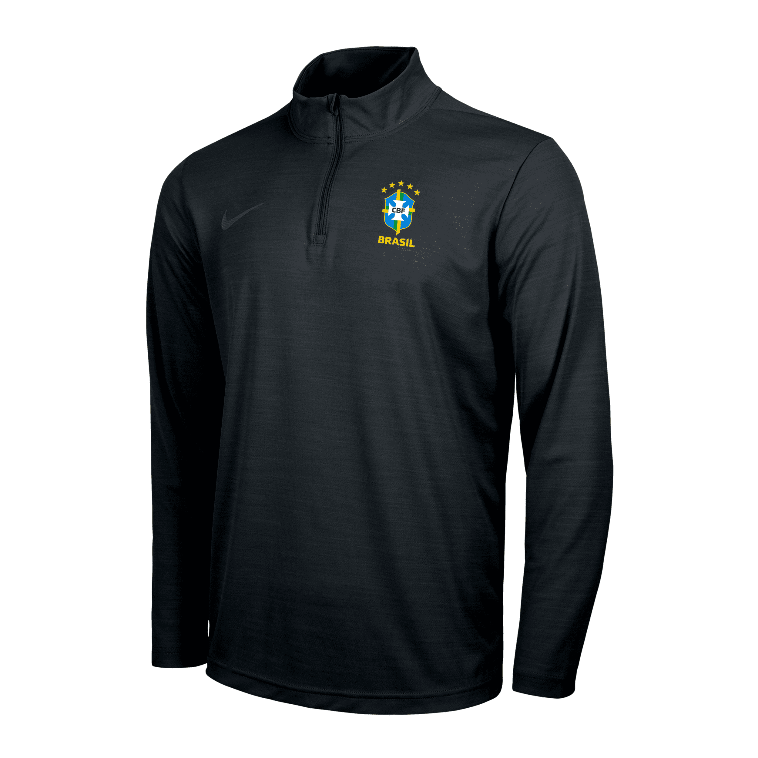 Nike Brazil Men's 1/4-zip Intensity Top In Black | ModeSens