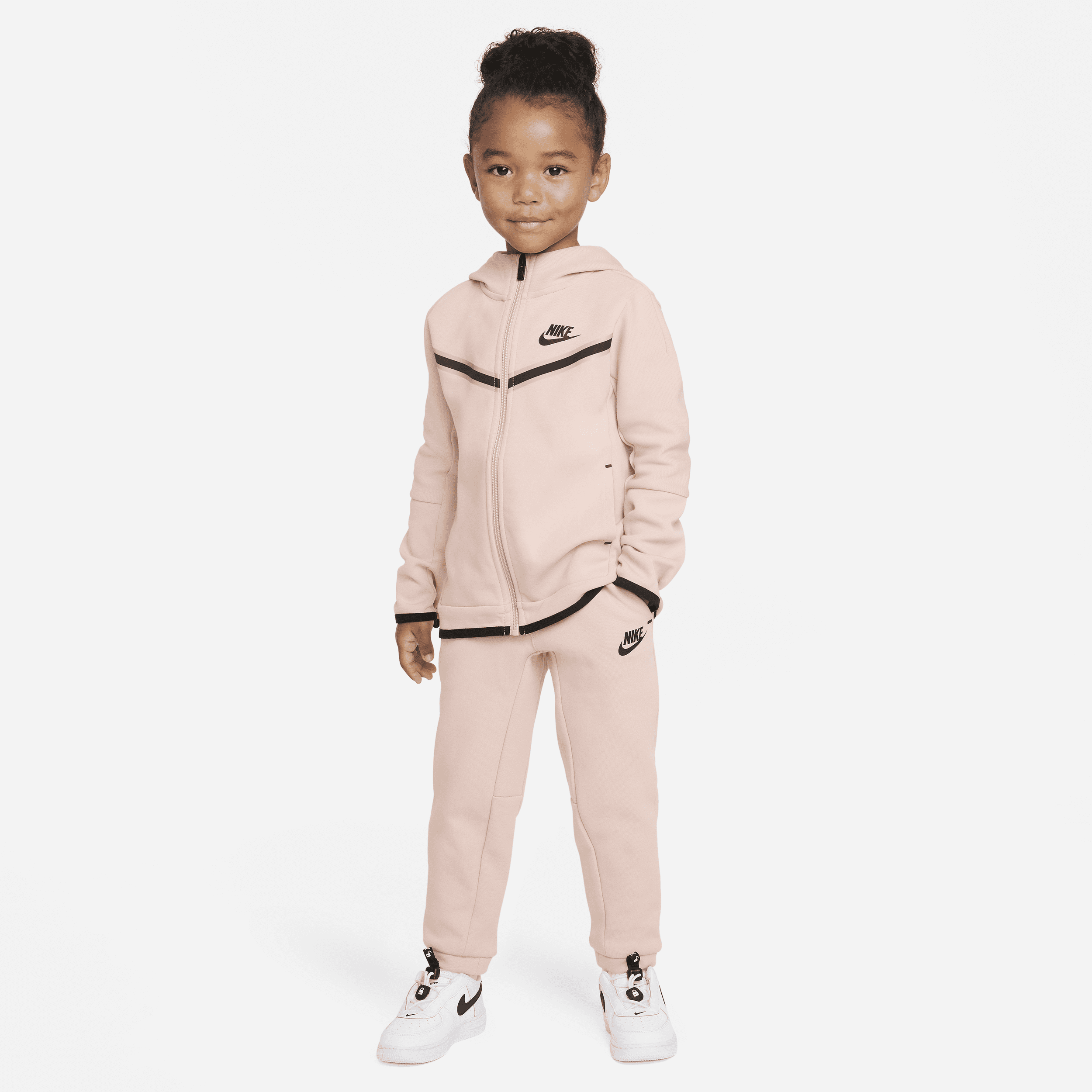 Nike Kids Sportswear Tech Fleece Toddler Zip Hoodie And Pants Set In Pink ModeSens