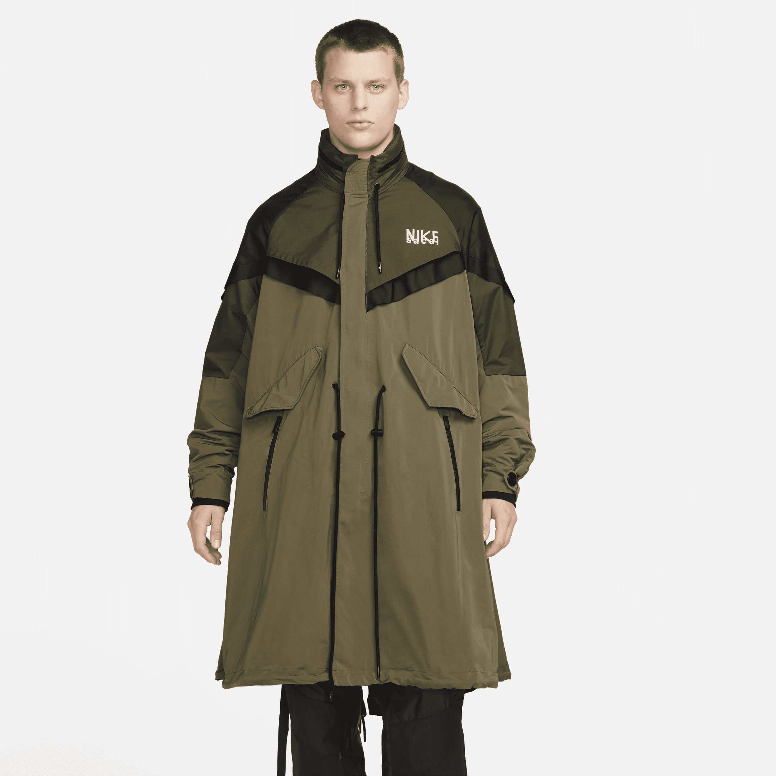 Nike Sacai Trench Jacket In Green | ModeSens