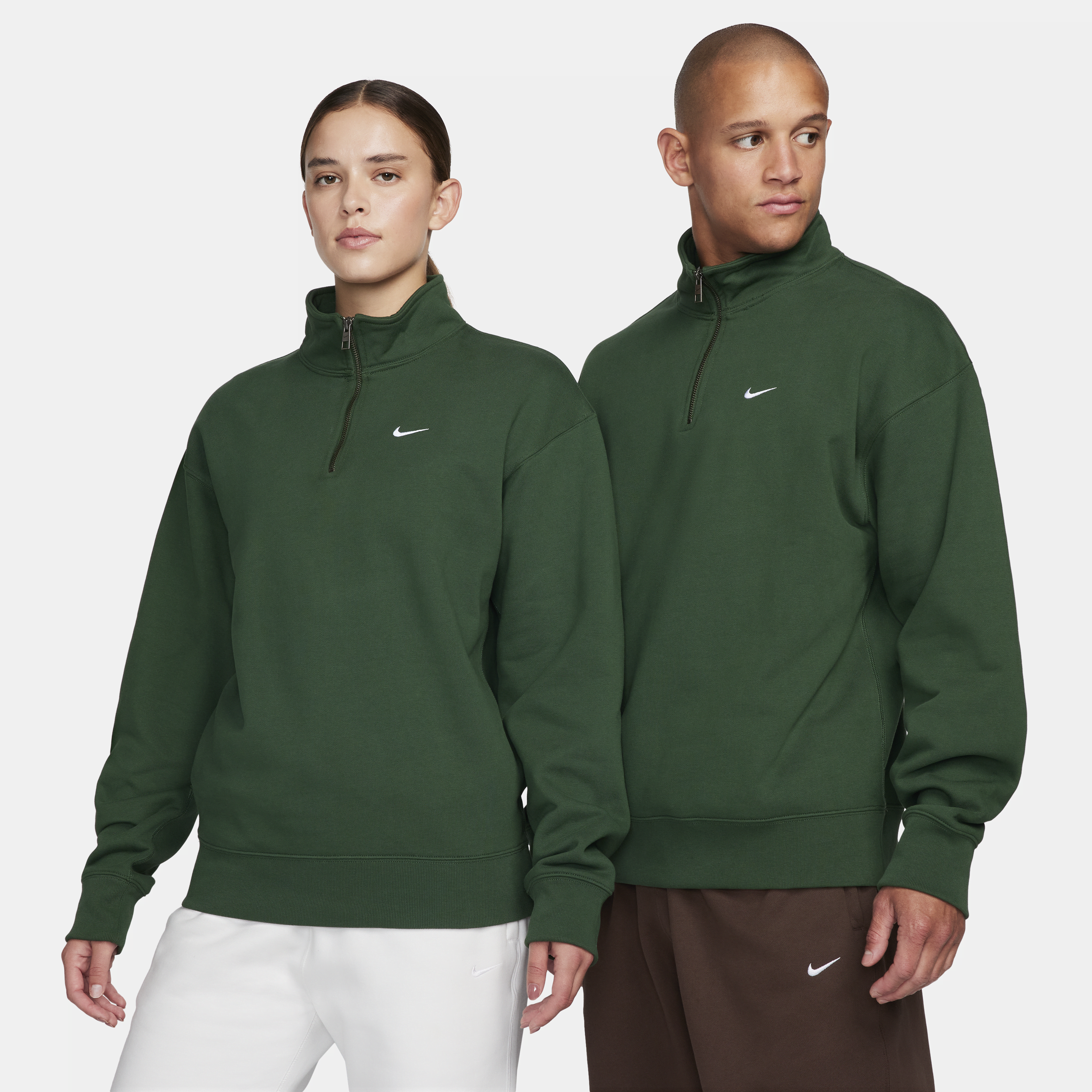 Nike Men's Solo Swoosh 1/4-zip Top In Green | ModeSens