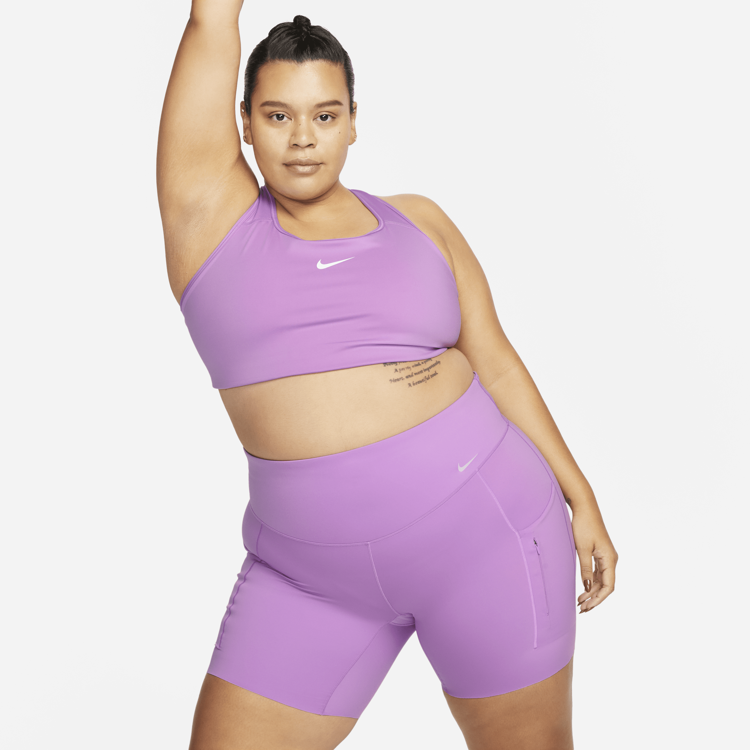 Nike purple biker online shorts