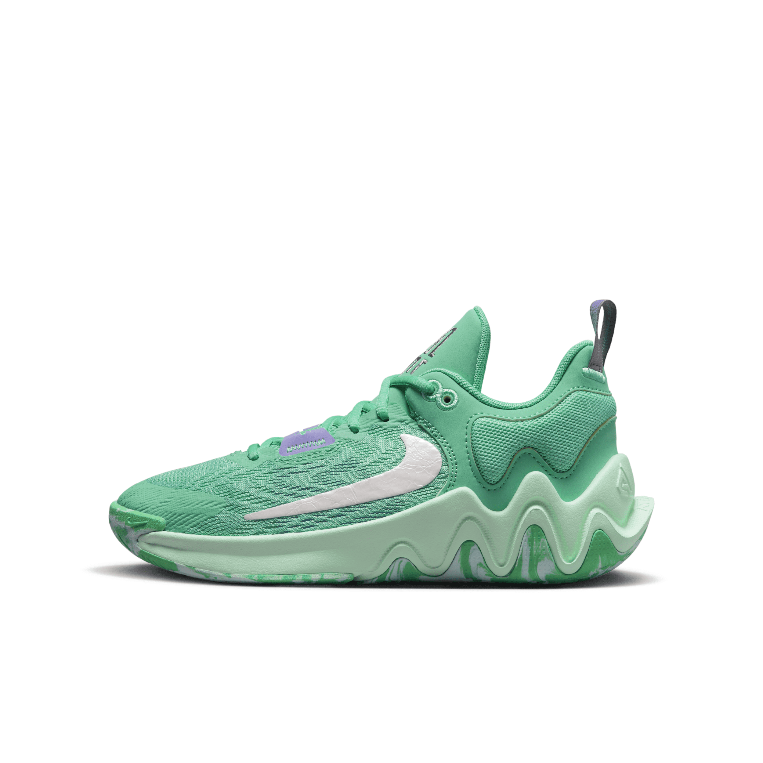 Green kids cheap basketball shoes