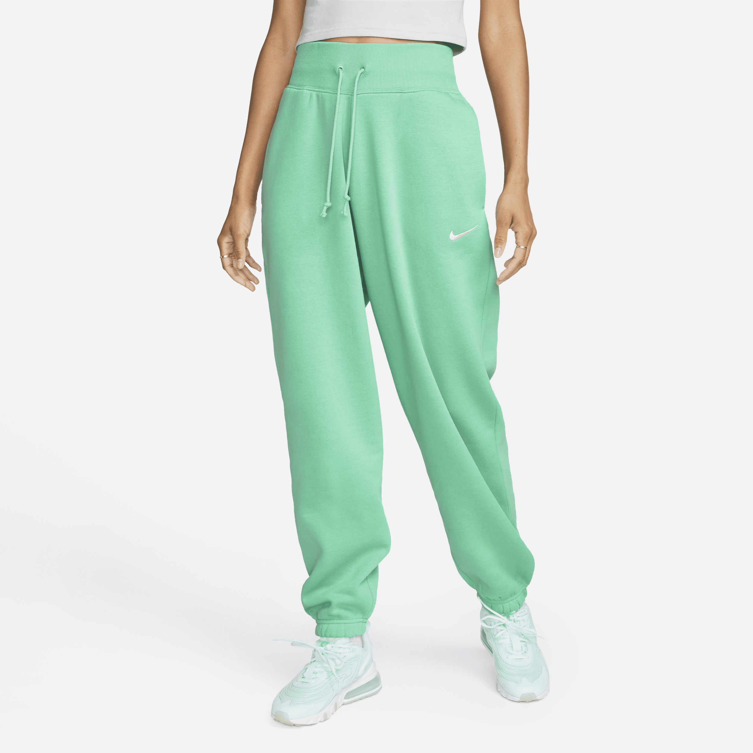 Nike Women s Sportswear Phoenix Fleece High waisted Oversized Sweatpants In Green ModeSens