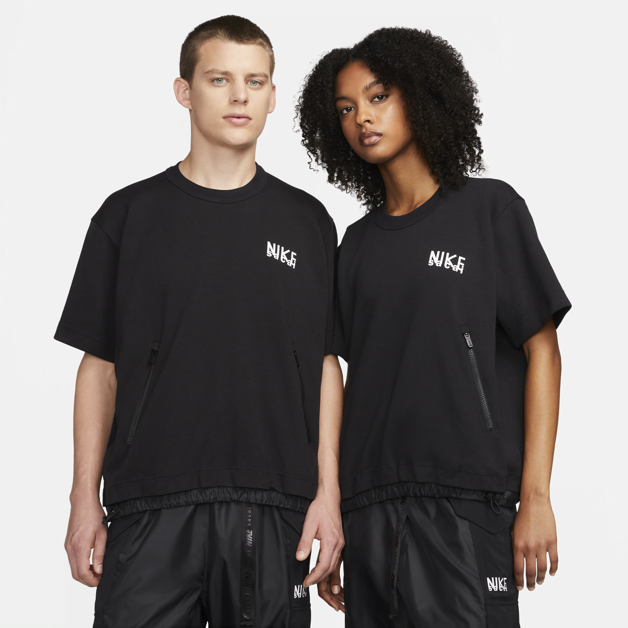 ★関税込★NIKE★Nike x Sacai NRG Short Sleeve Top Black★ Nike Unisex X Sacai Short-sleeve Top In Black | ModeSens