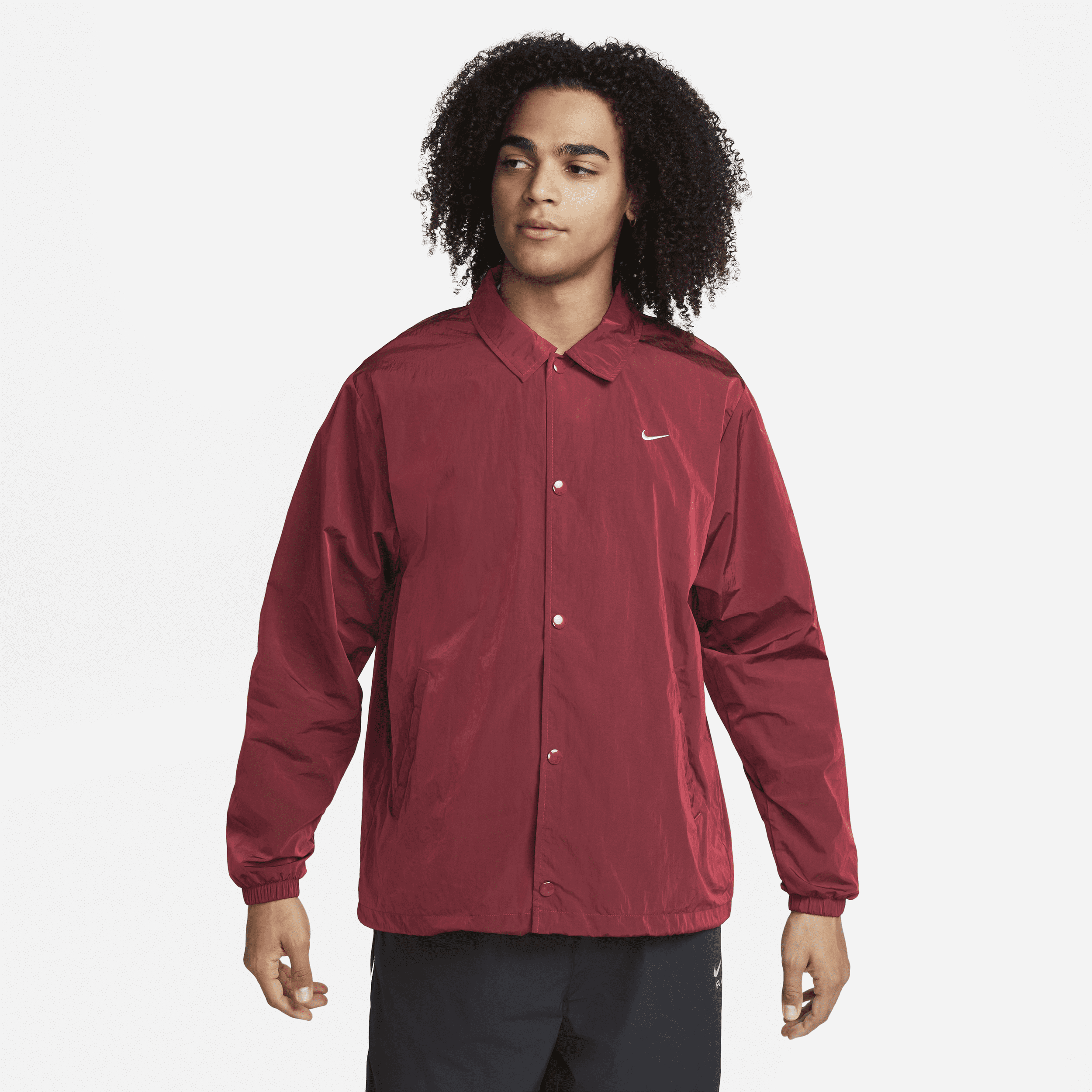 Nike Men s Sportswear Authentics Coaches Jacket In Red ModeSens