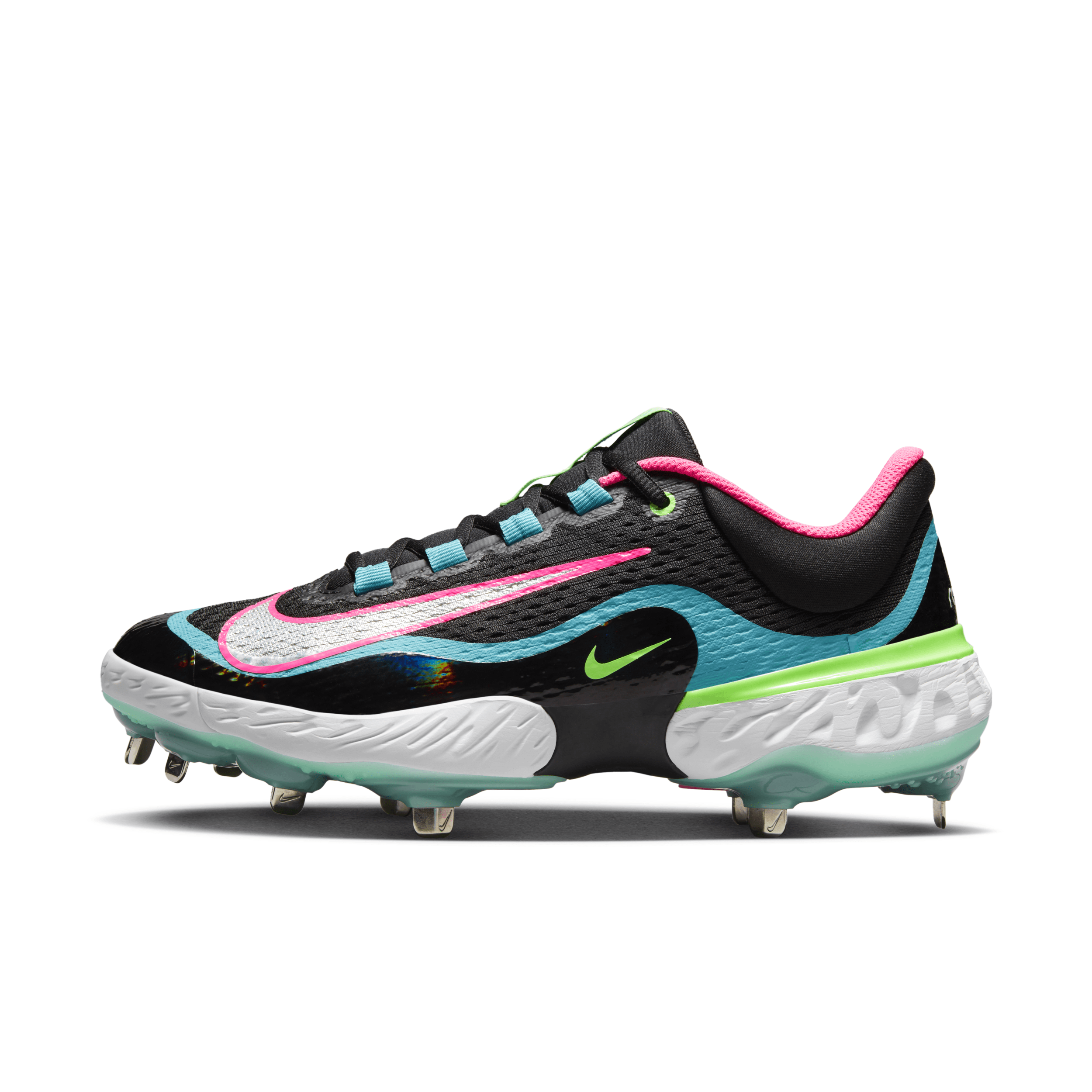 Nike Men's Alpha Huarache Elite 4 Low Baseball Cleats In Black