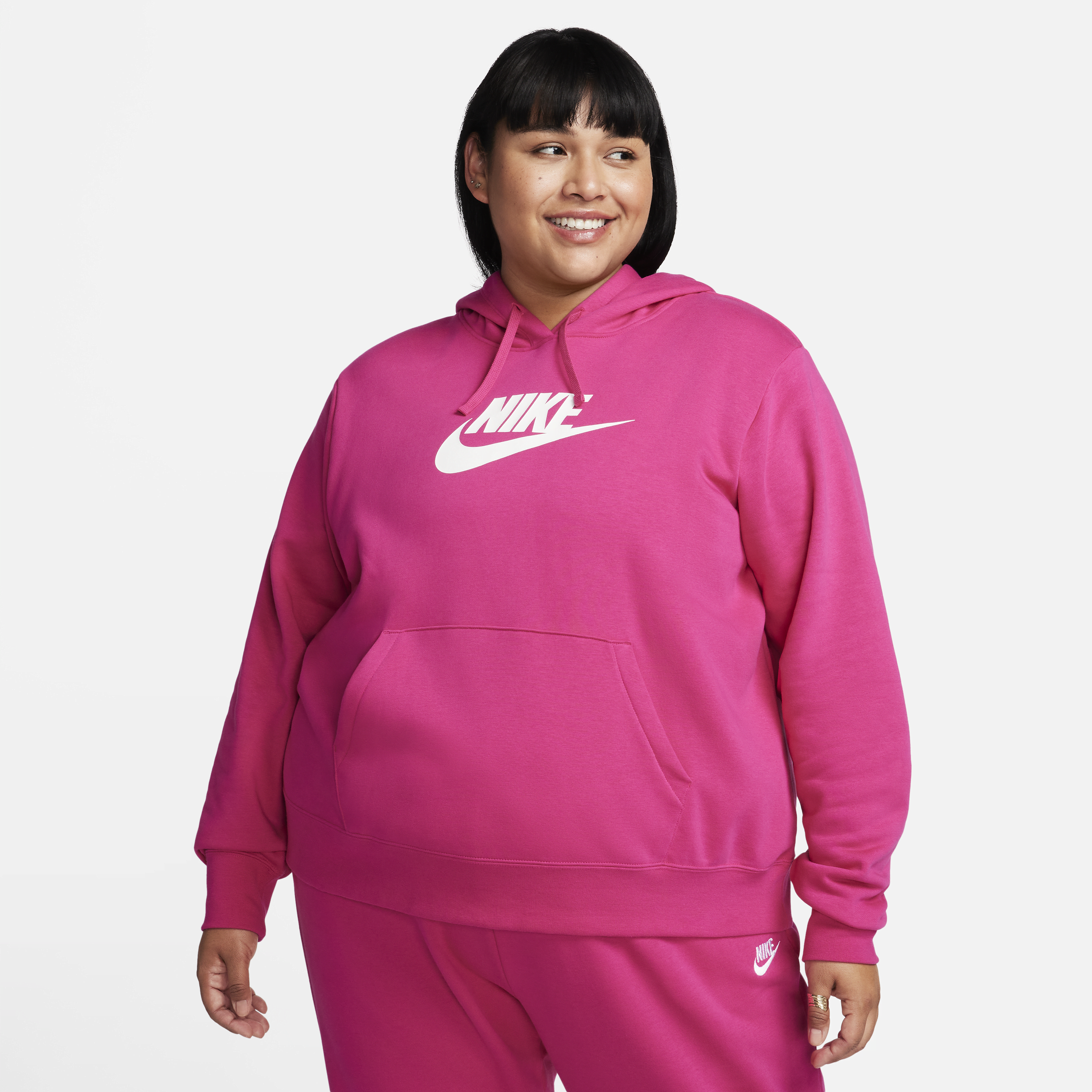 Nike Women s Sportswear Club Fleece Pullover Hoodie plus Size In