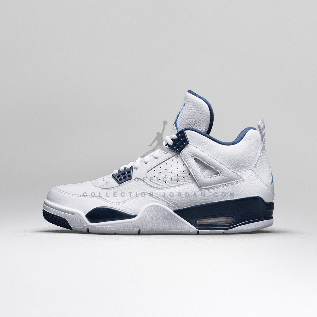 jordan 4 retro white navy blue